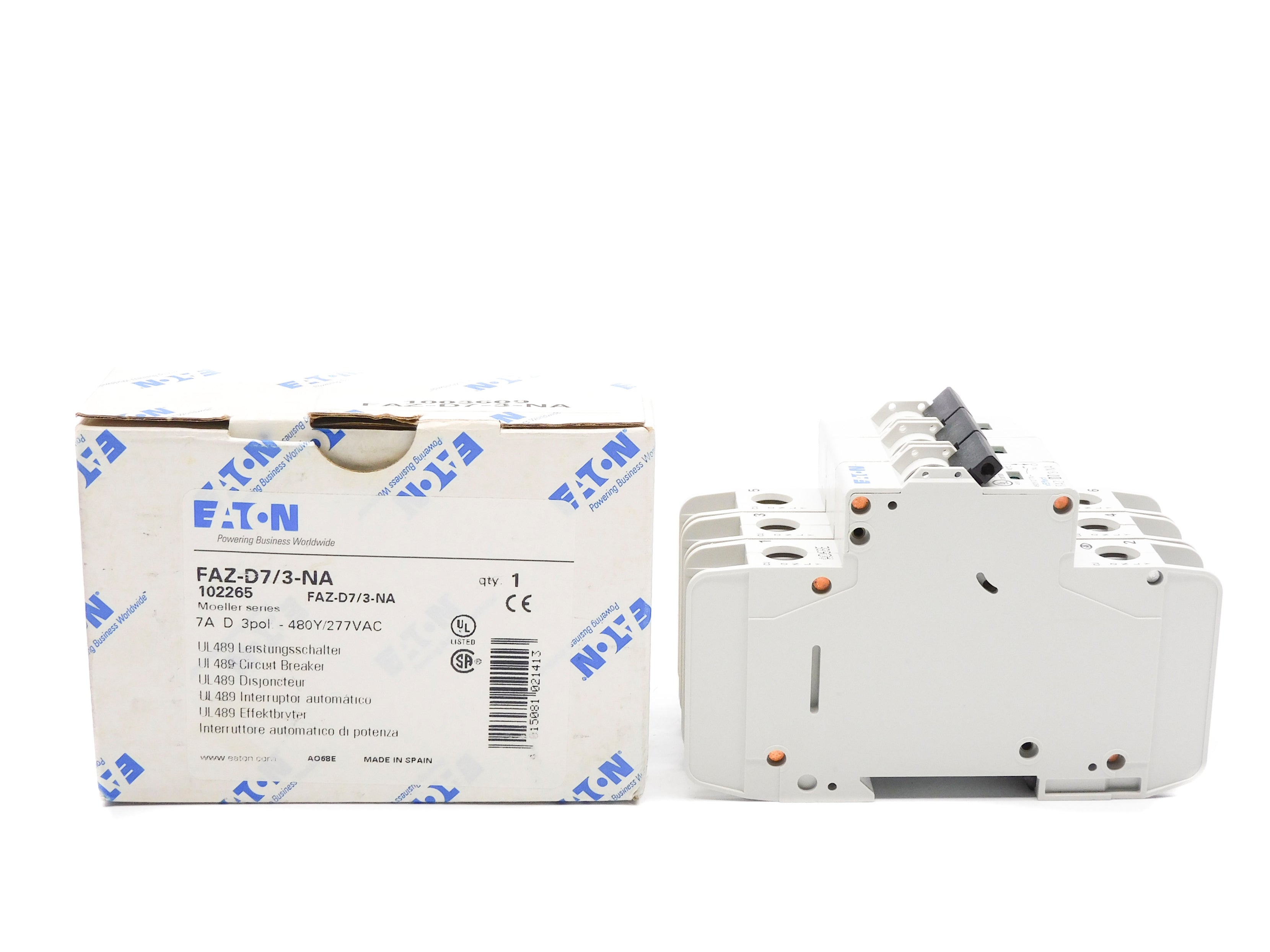 EATON FAZ-D7/3-NA 7A 480/277VAC NSMP