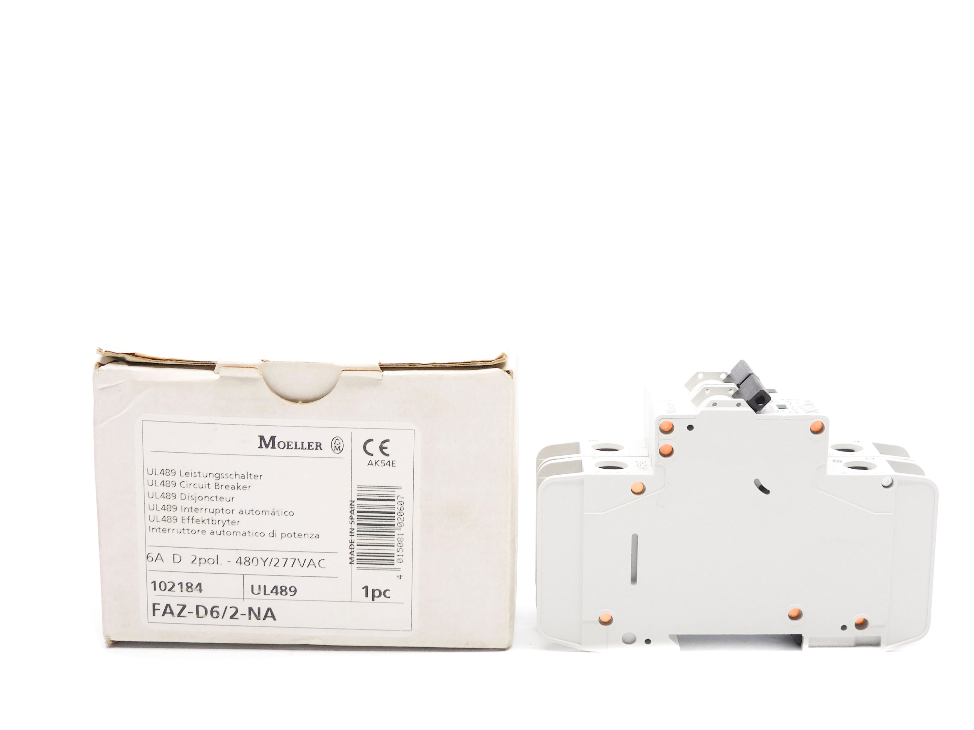 KLOCKNER MOELLER FAZ-D6/2-NA 6A 480/277VAC NSMP