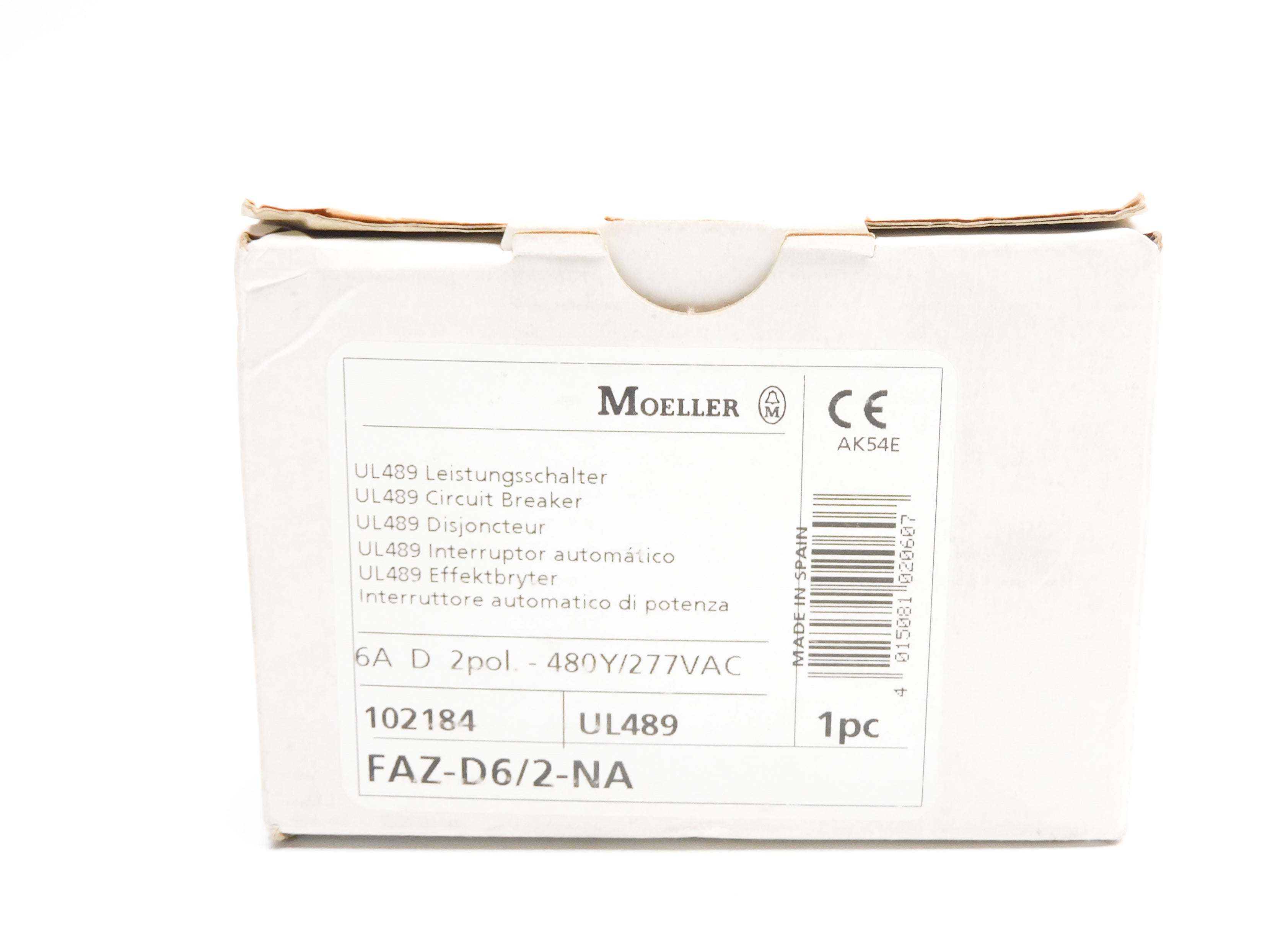 KLOCKNER MOELLER FAZ-D6/2-NA 6A 480/277VAC NSMP