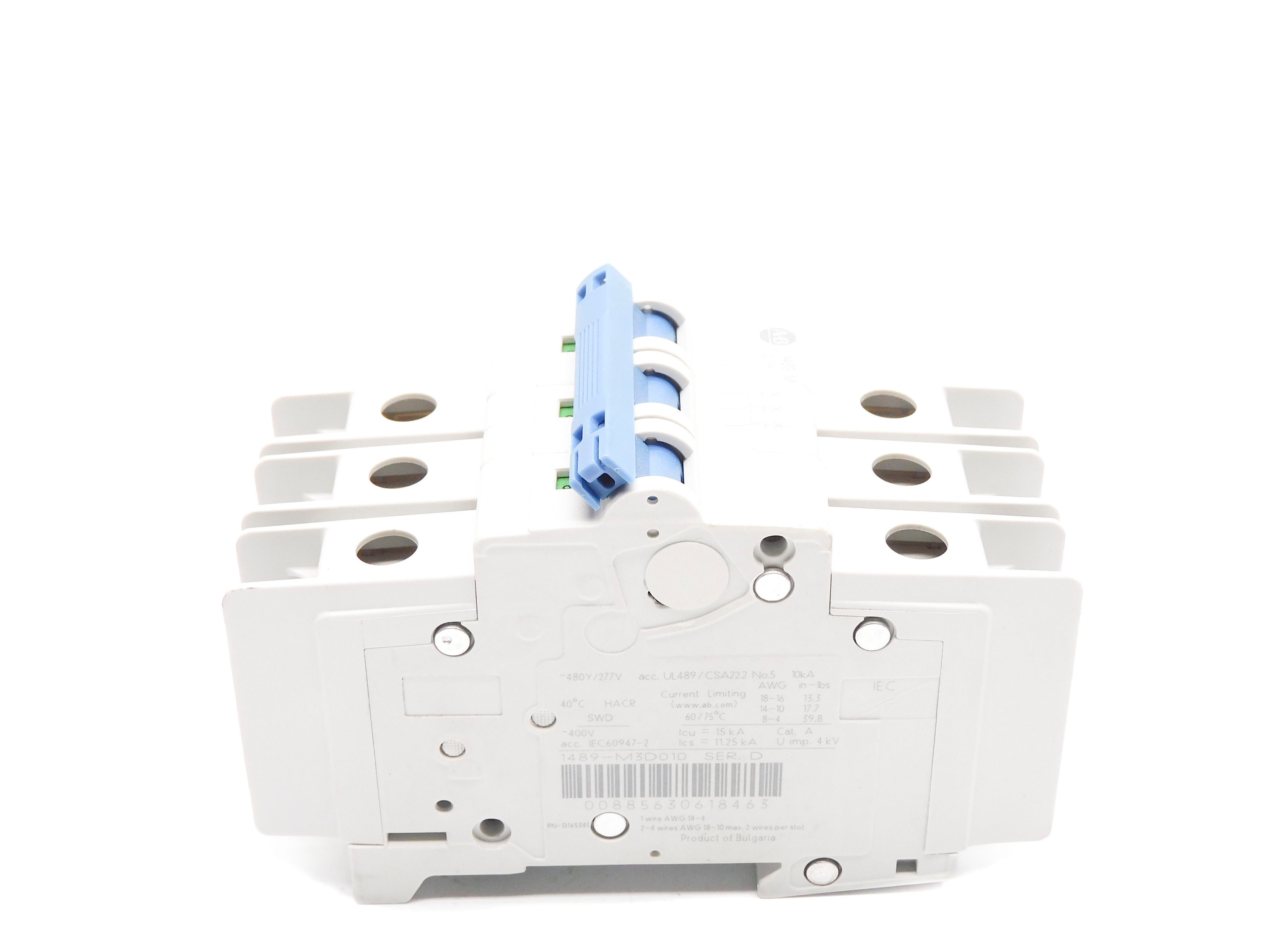 ALLEN BRADLEY 1489-M3D010 SER. D 1A 480/277V NSNP