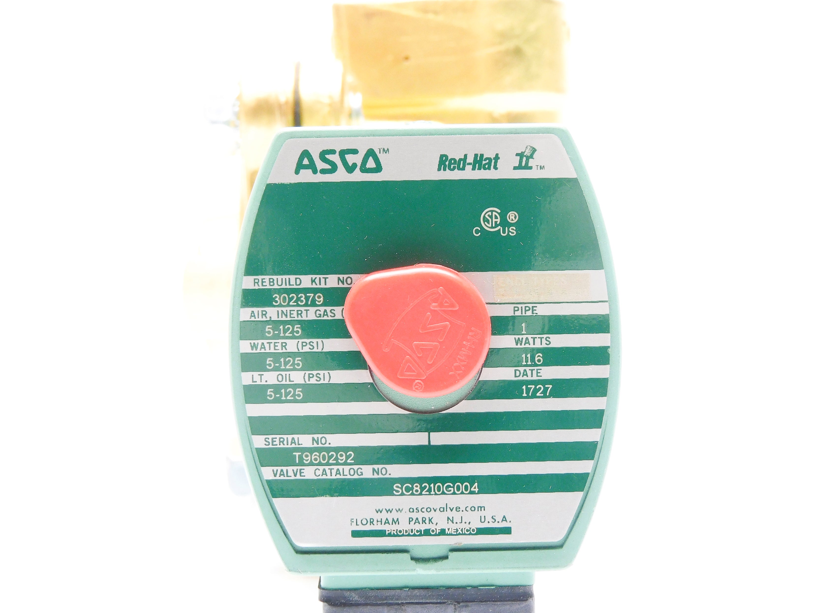 ASCO SC8210G004 24VDC 5-125PSI NSNP