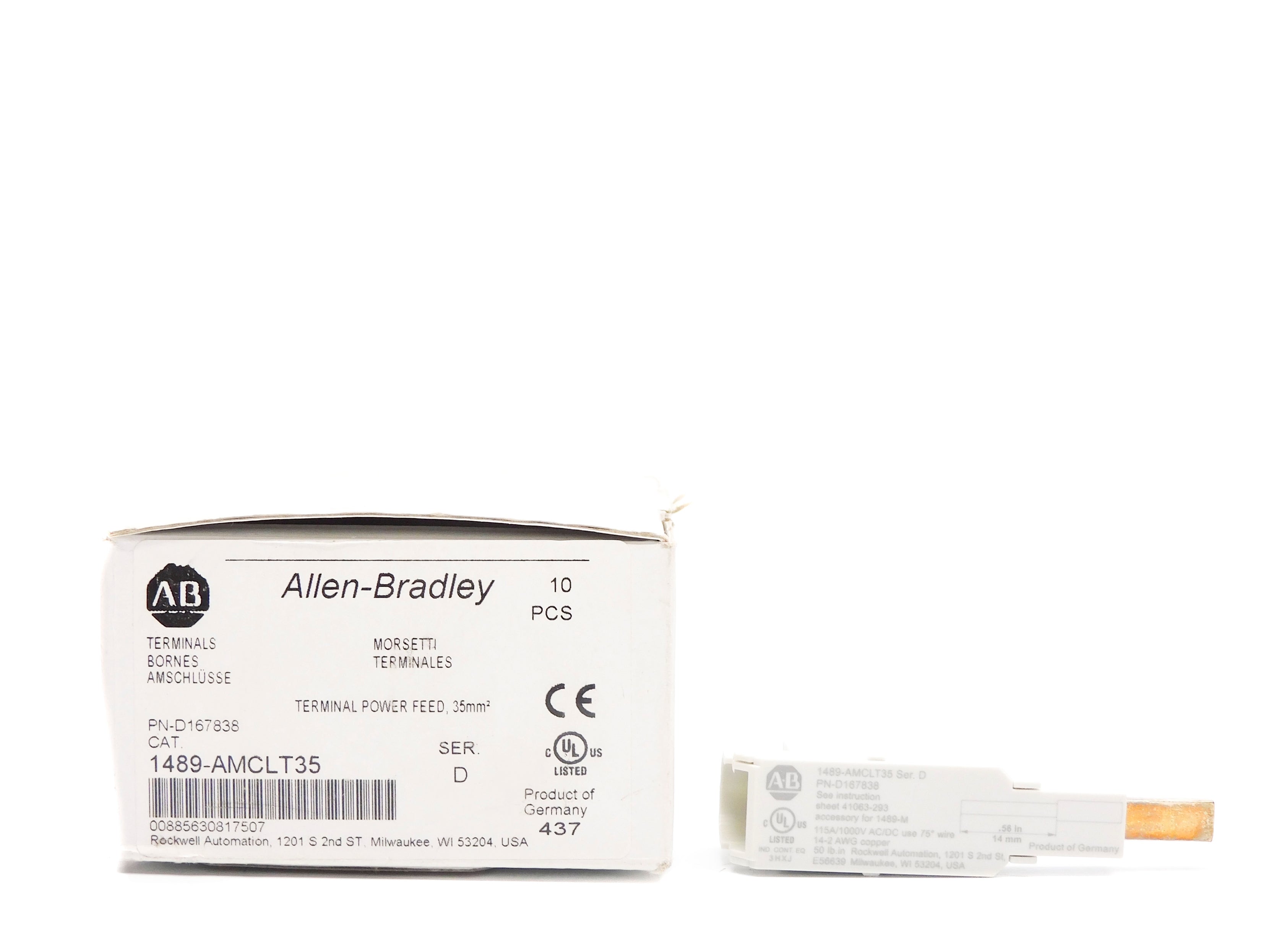 ALLEN BRADLEY 1489-AMCLT35 SER. D (PKG OF 10) (WH) NSMP
