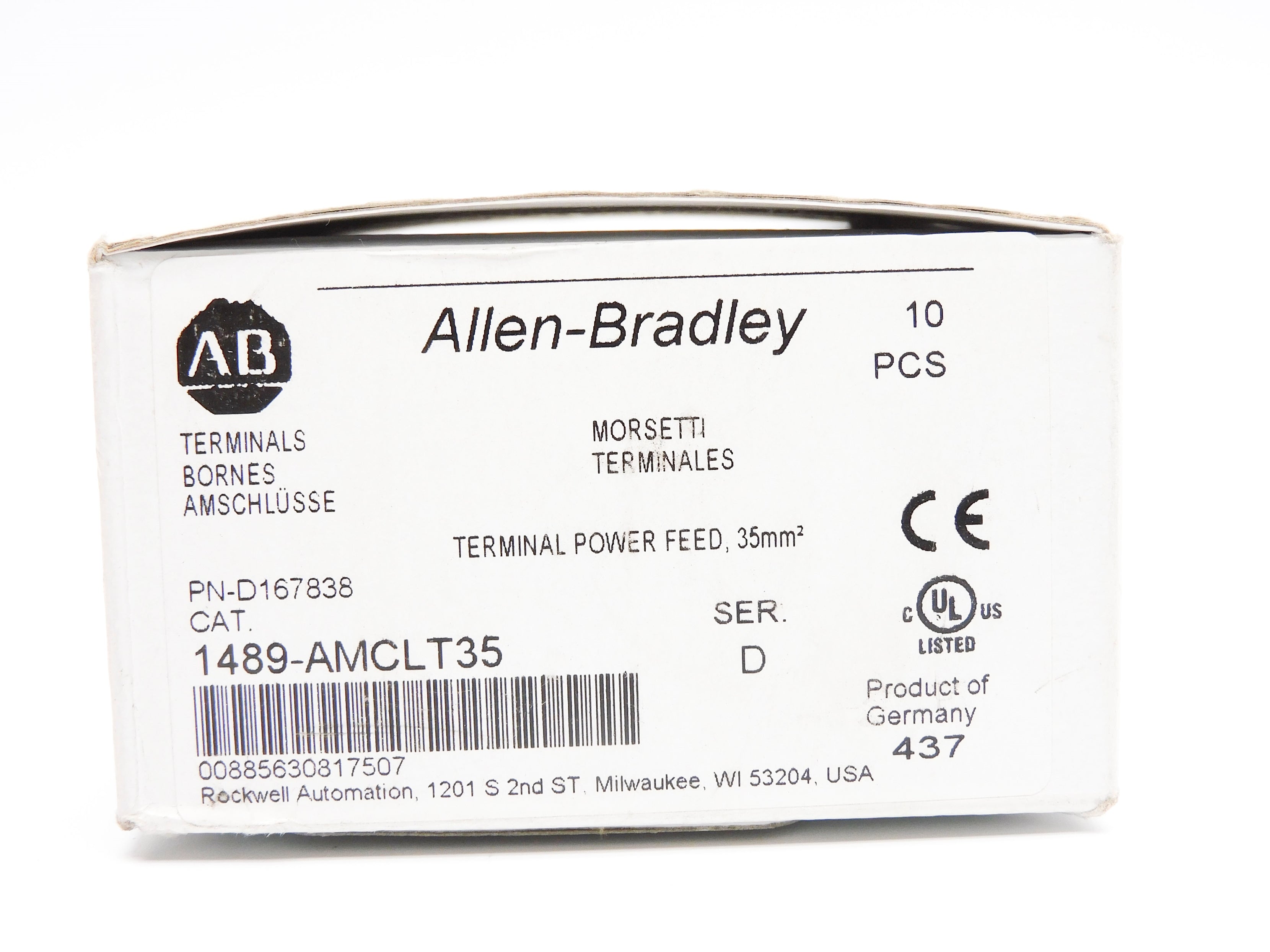 ALLEN BRADLEY 1489-AMCLT35 SER. D (PKG OF 10) (WH) NSMP