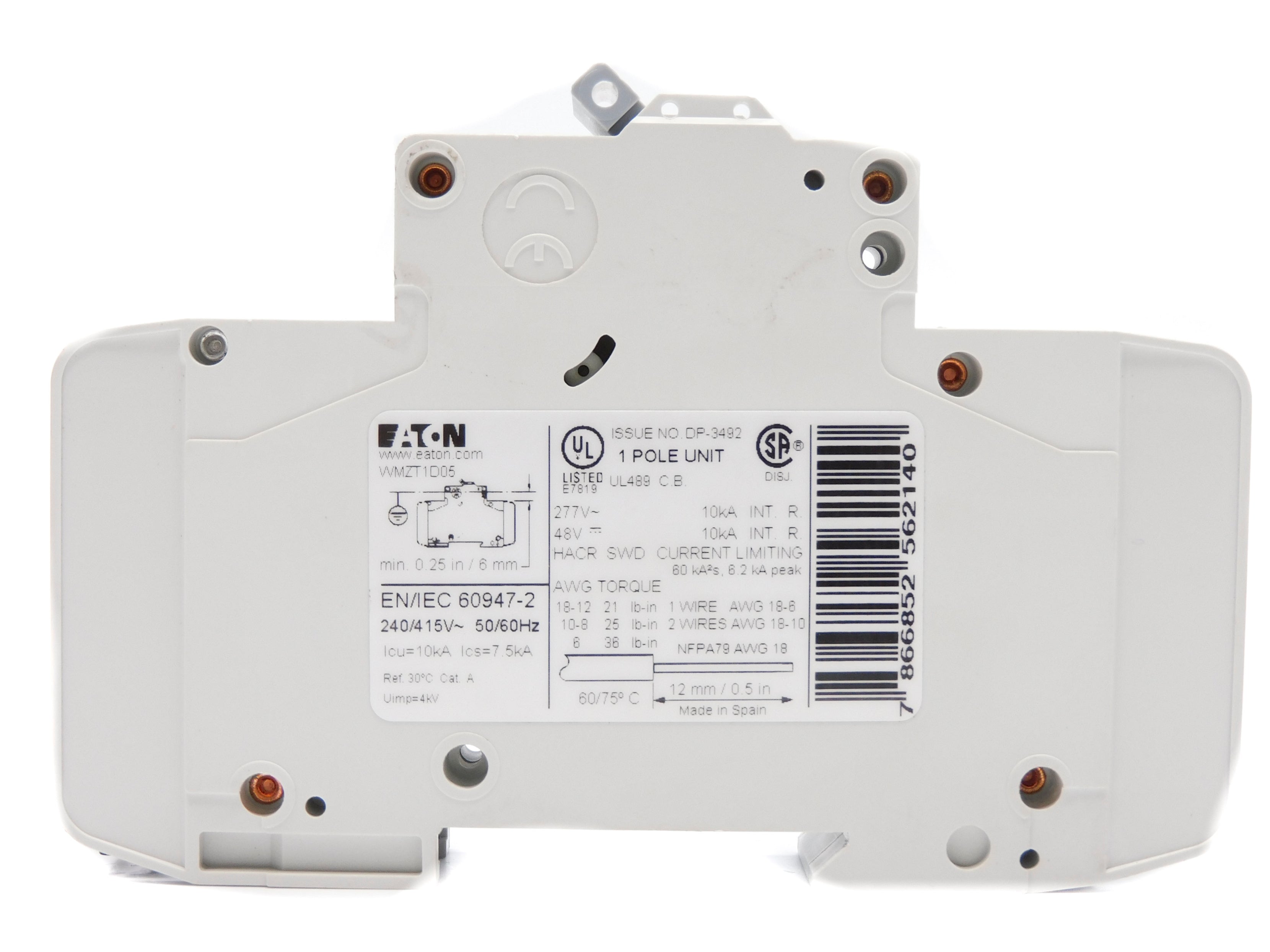 EATON WMZT1D05 5A 48/277V NSMP
