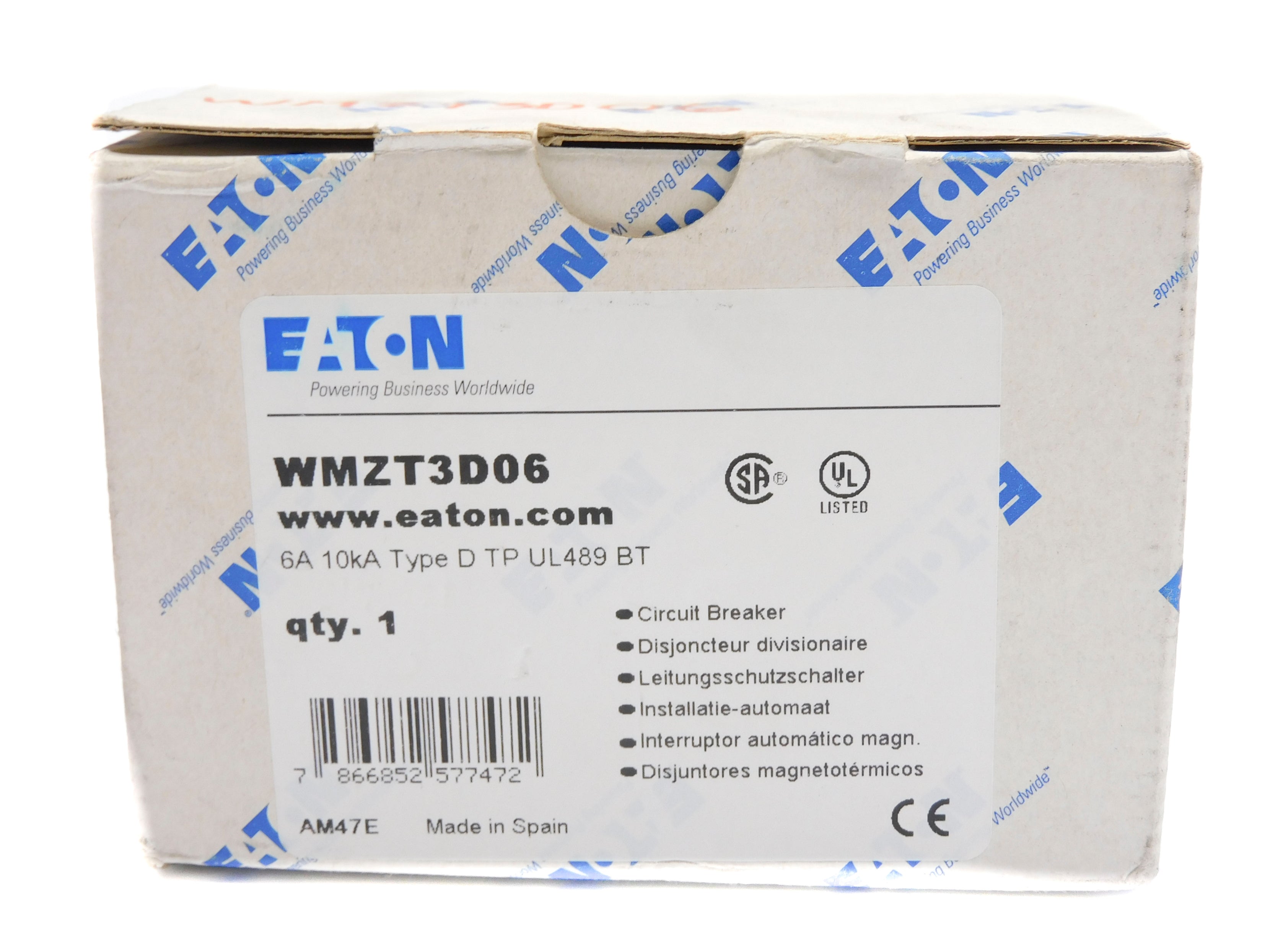 EATON WMZT3D06 6A 480/277V NSMP