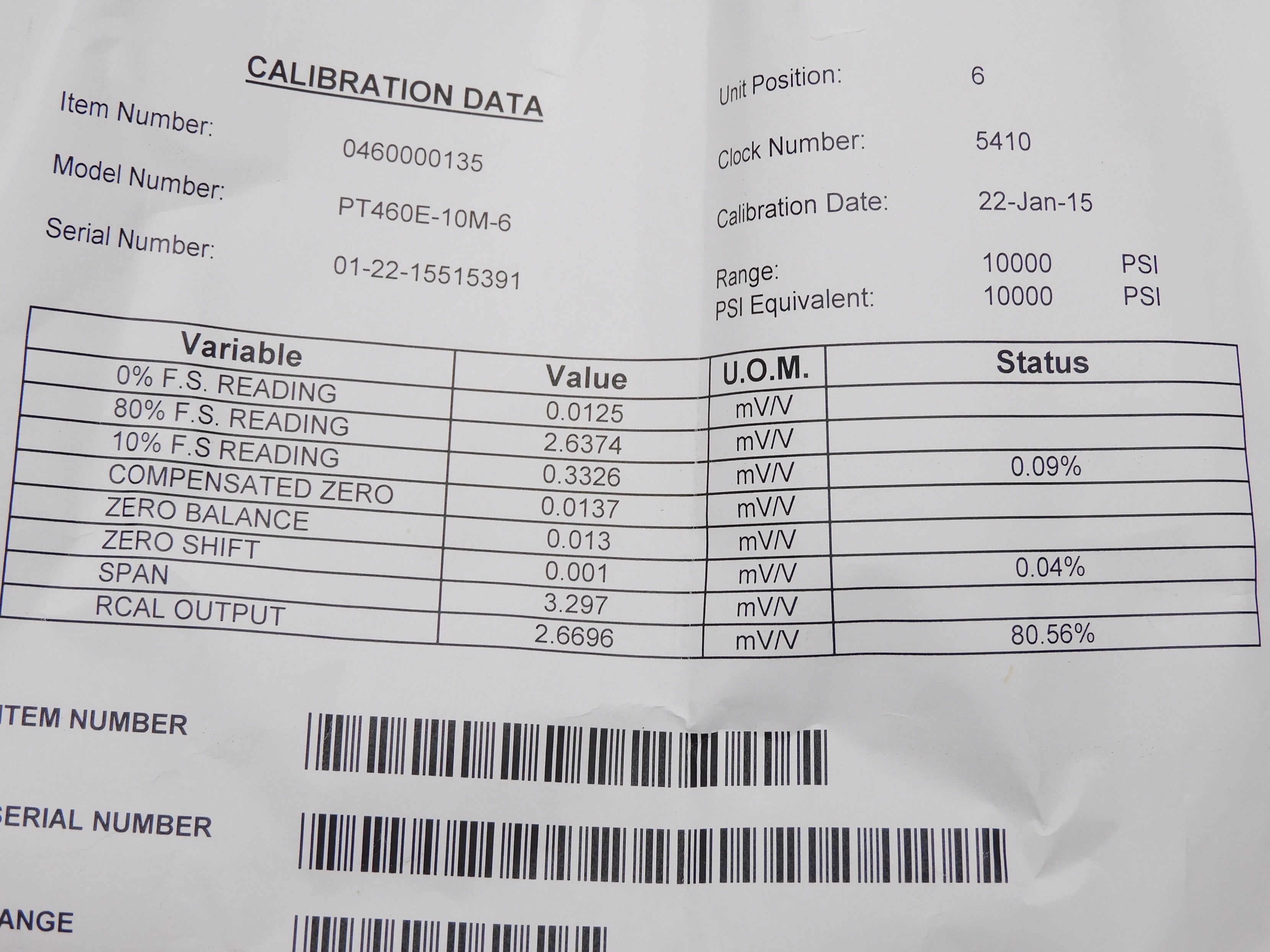 DYNISCO PT460E-10M-6 (0.0125) NSMP