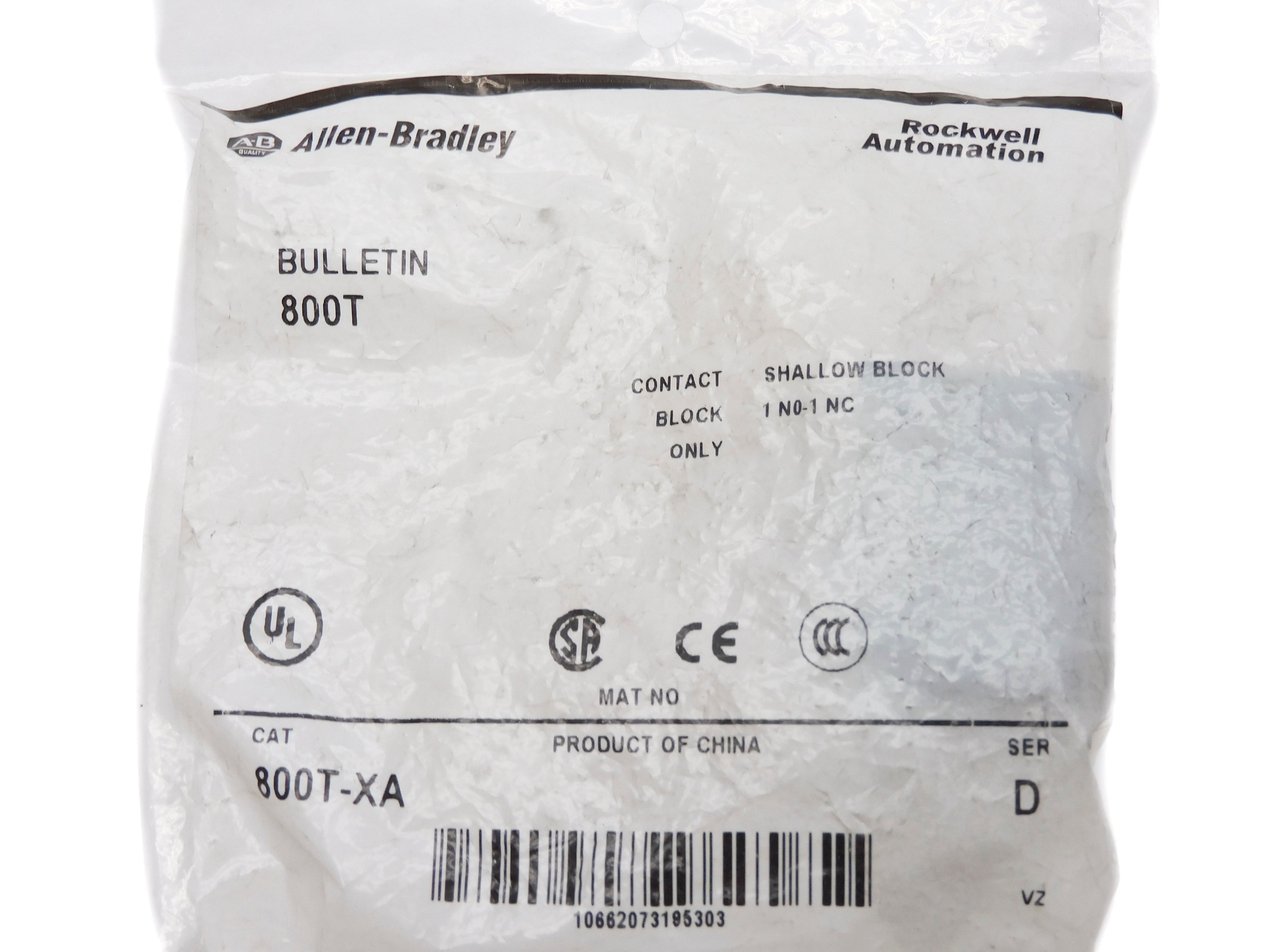 ALLEN BRALDEY 800T-XA SER. D (WH) NSMP