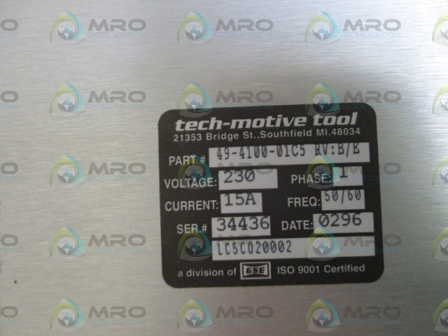 TECH-MOTIVE TOOL CONTROL MODULE 49-4100-01C5  RV: B/E *USED*