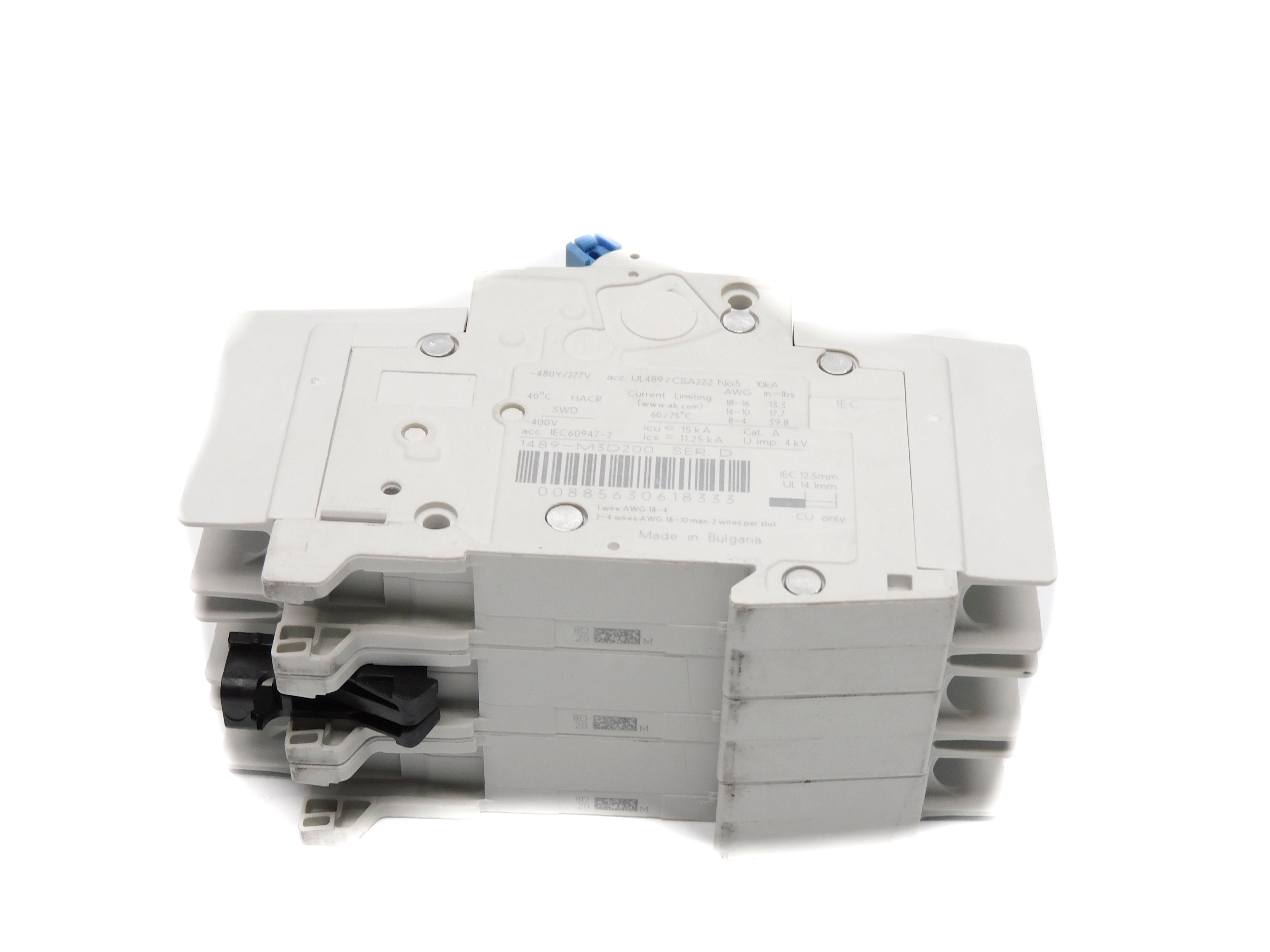 ALLEN BRADLEY 1489-M3D200 SER. D 20A 480/277V NSNP
