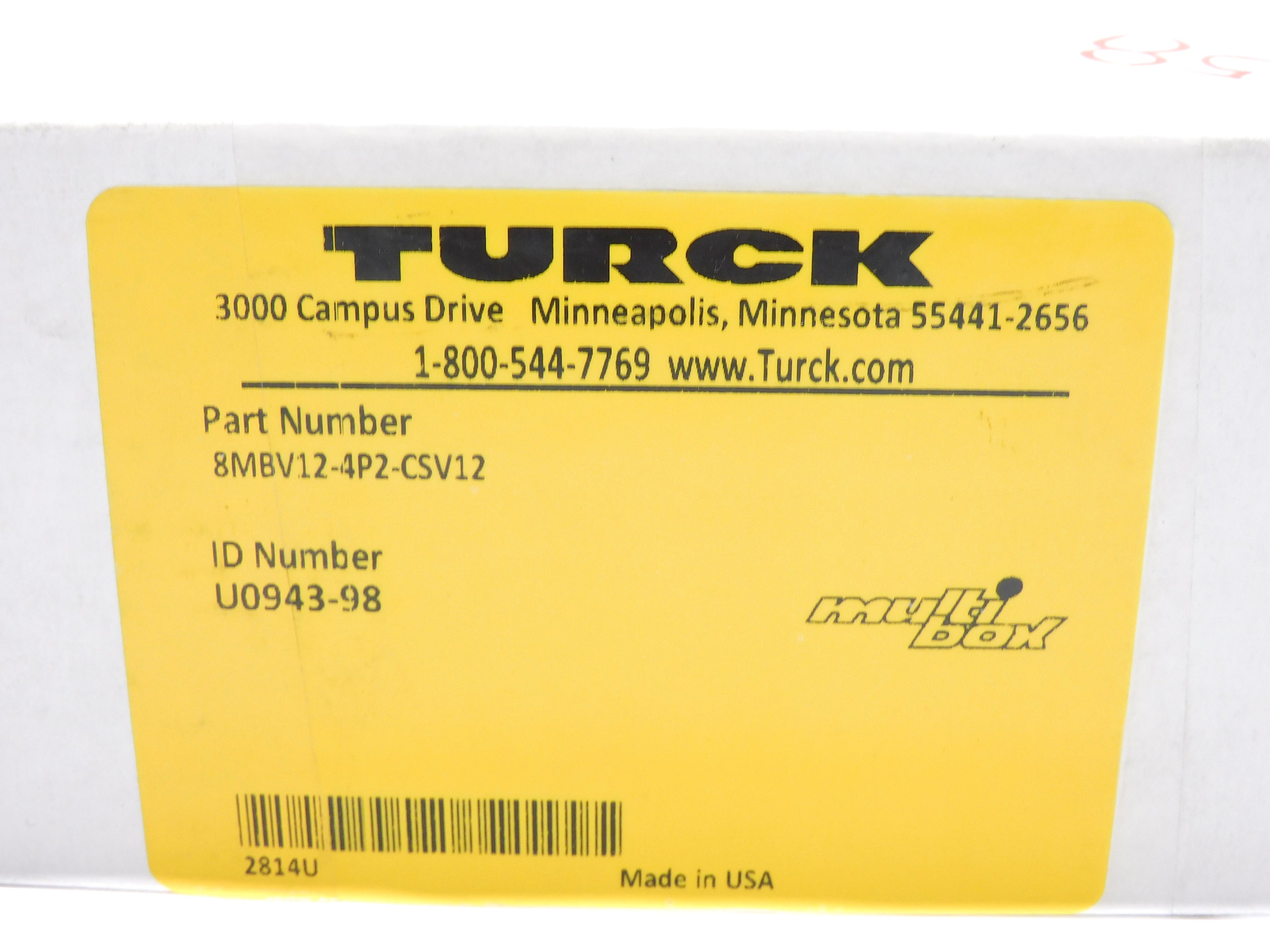TURCK 8MBV12-4P2-CSV12 NSMP