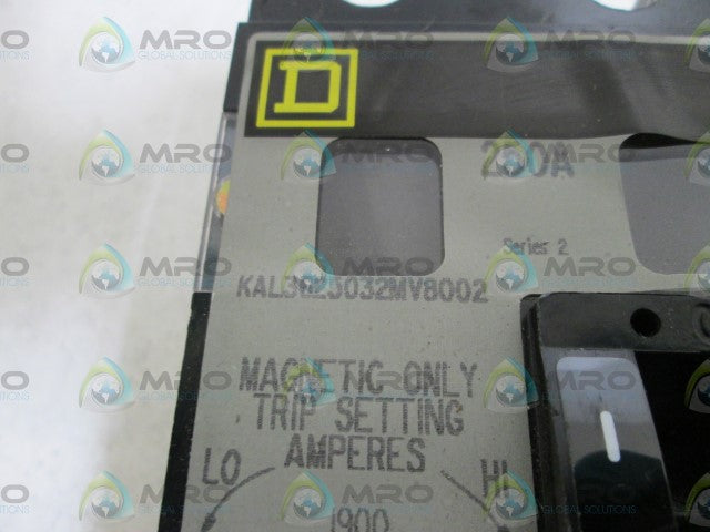 SQUARE D CIRCUIT BREAKER KAL3625032MV8002 *NEW NO BOX*