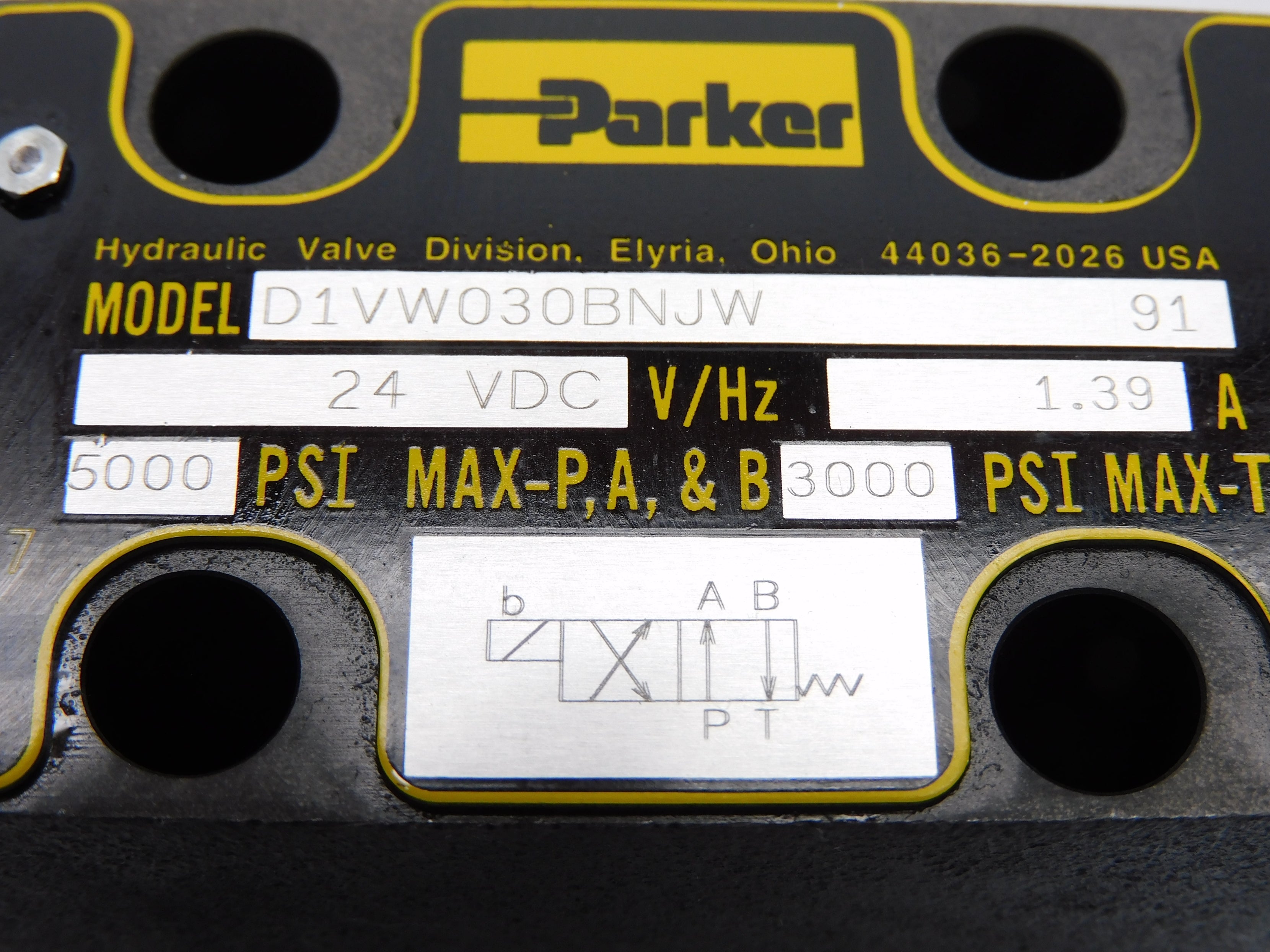 PARKER D1VW030BNJW 24VDC 5000PSI NSMP