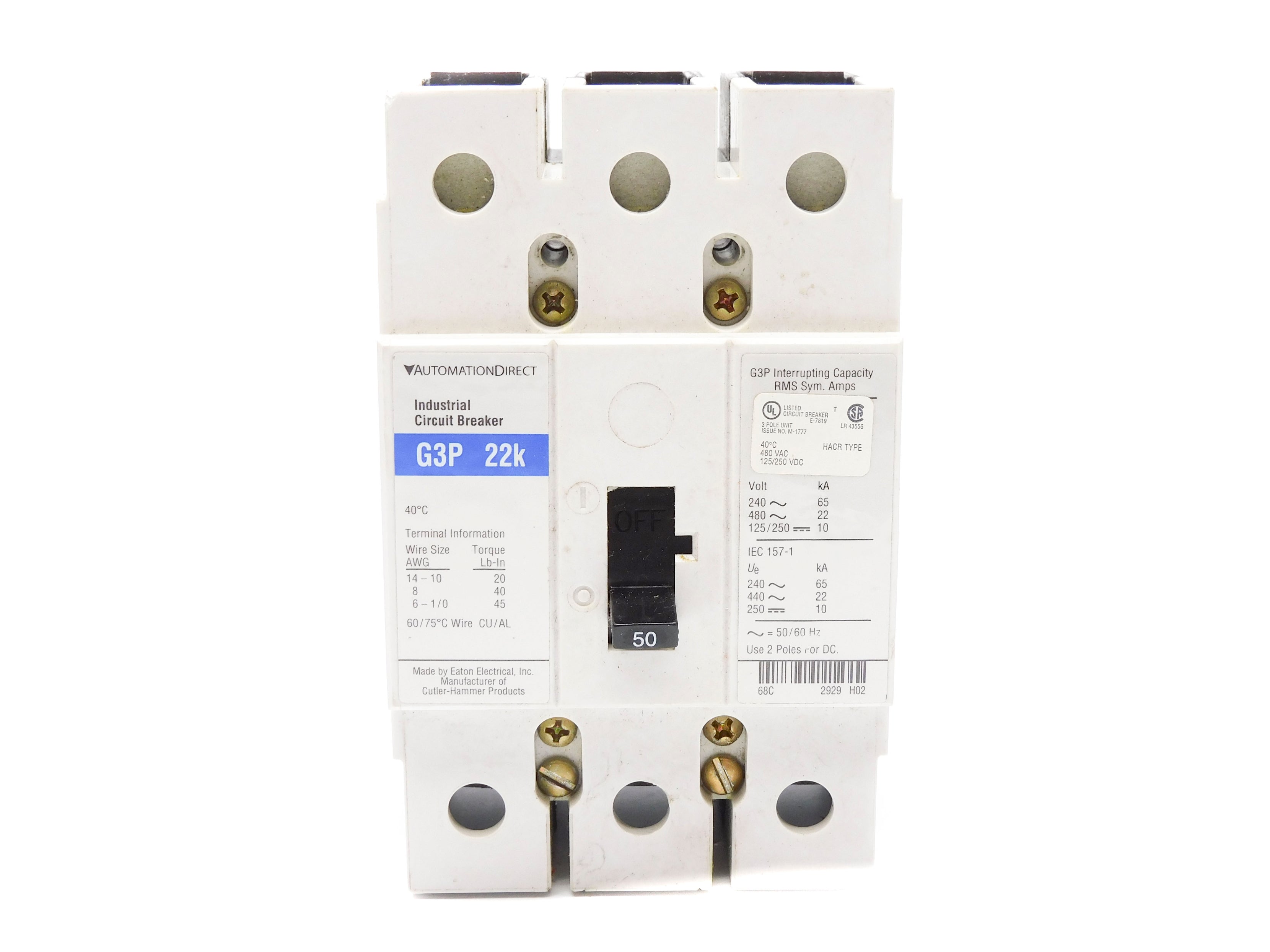 AUTOMATION DIRECT G3P22K 50A 480VAC UNMP