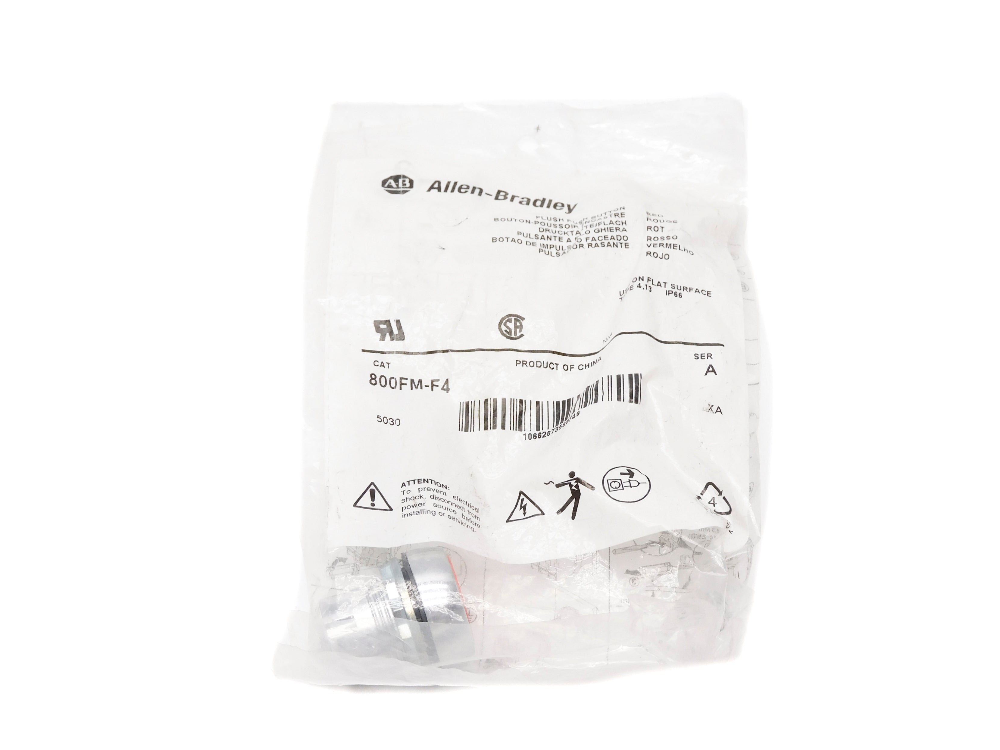 ALLEN BRADLEY 800FM-F4 SER. A (WH) NSMP
