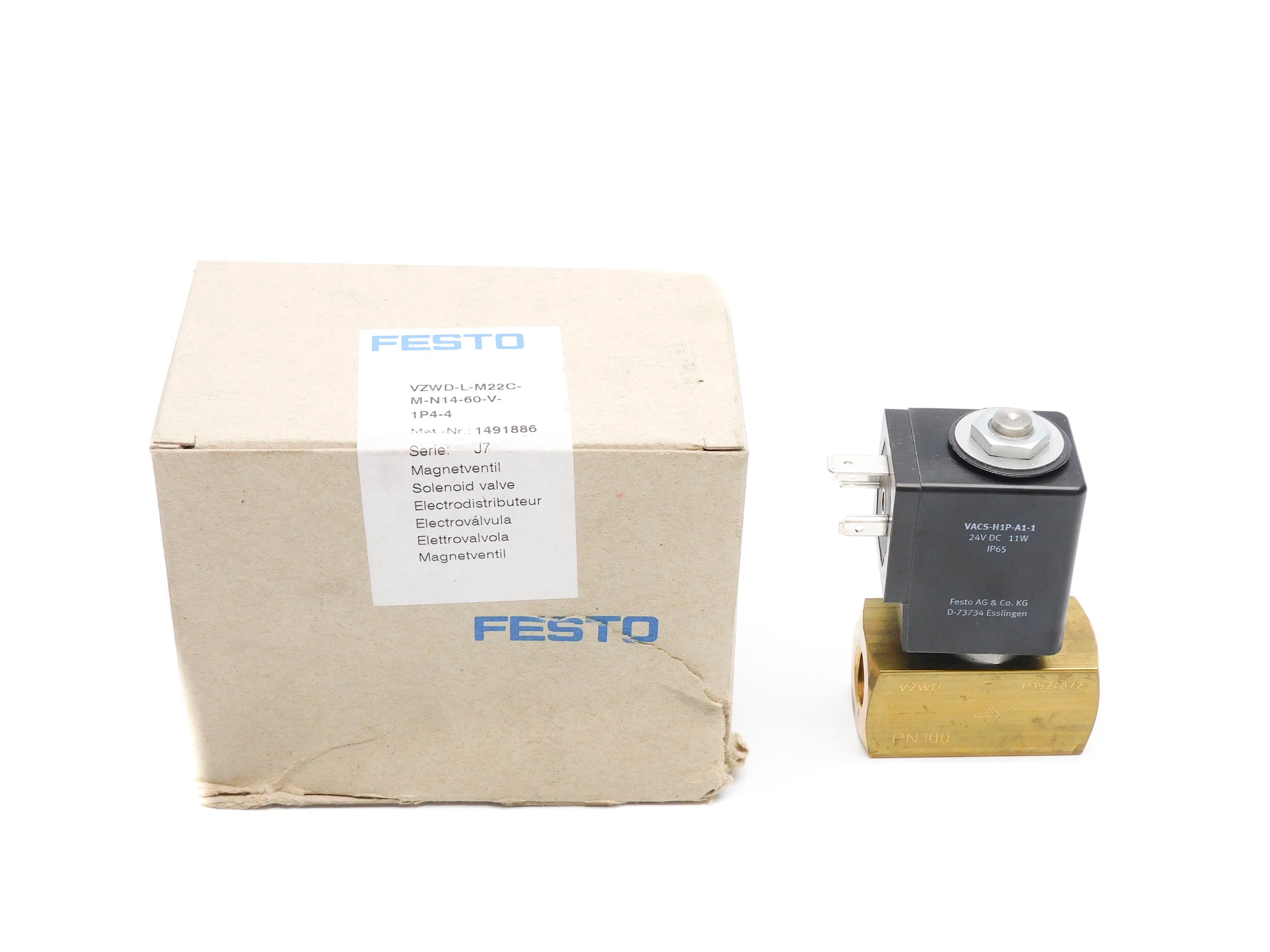 FESTO VZWD-L-M22C-M-N14-60V-1P4-4 24VDC NSMP