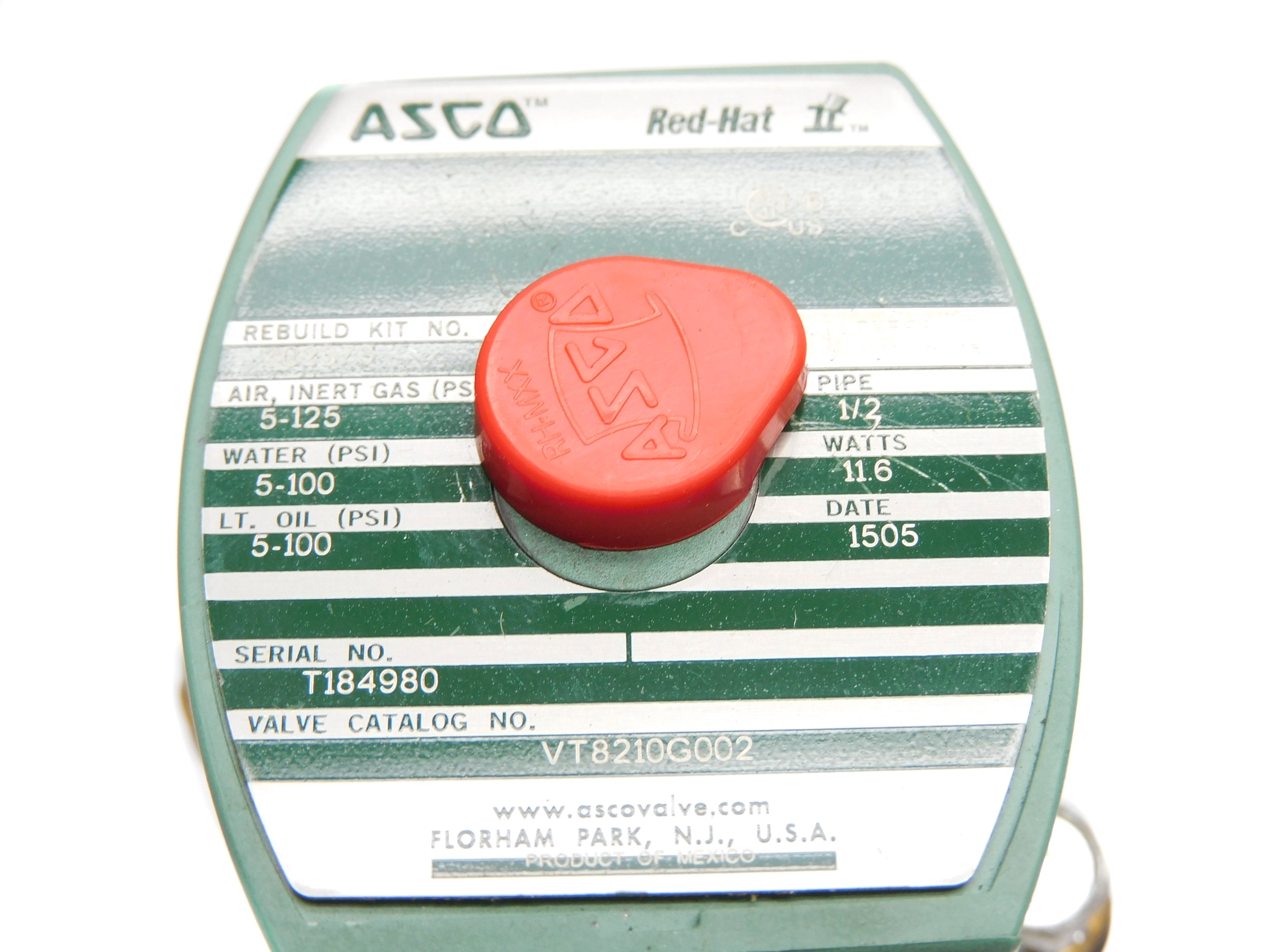 ASCO VT8210G002 24VDC 5-100PSI UNMP