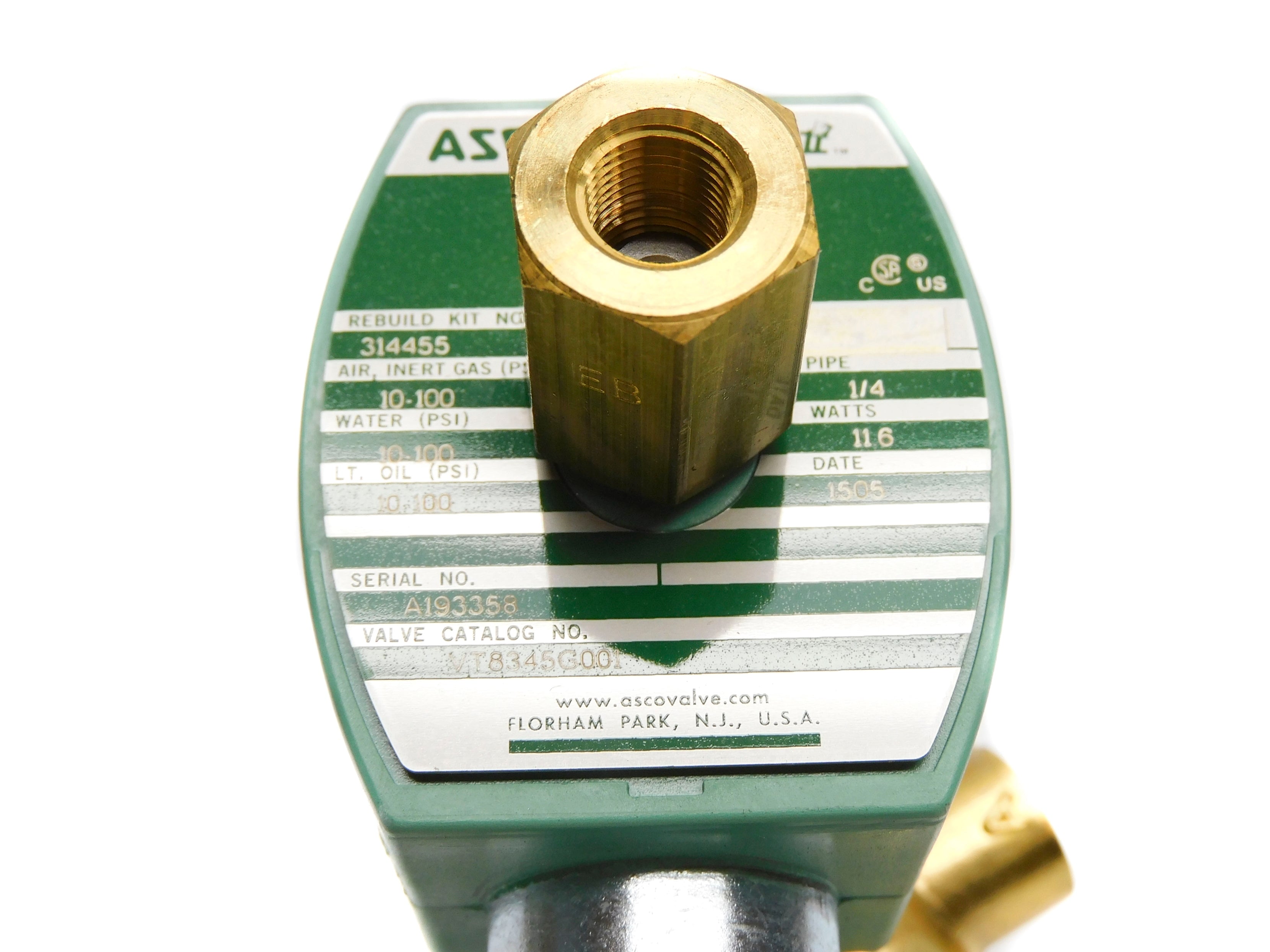 ASCO VT8345G001 24VDC 10-100PSI NSNP