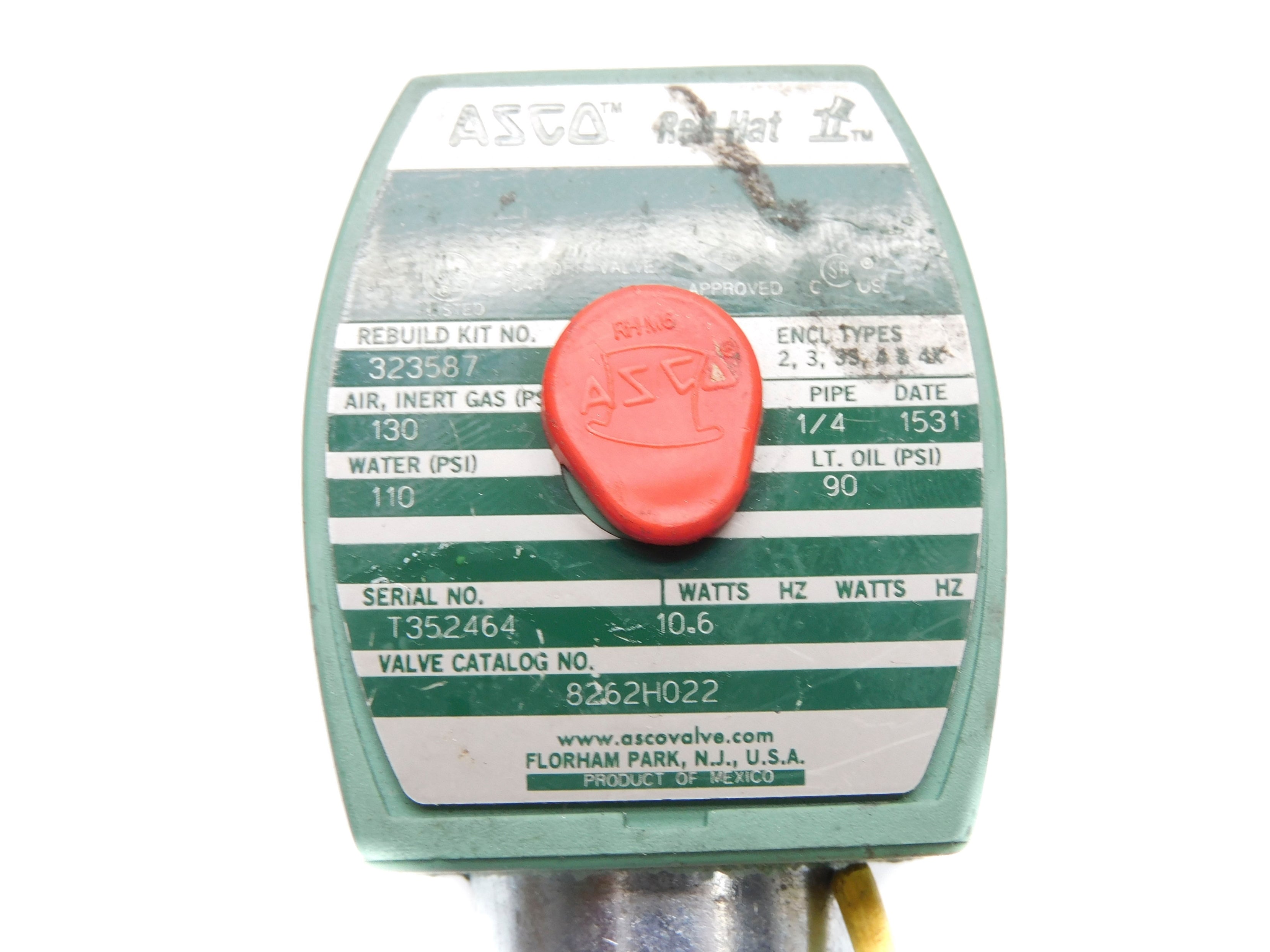 ASCO 8262H022 24VDC 110PSI UNMP
