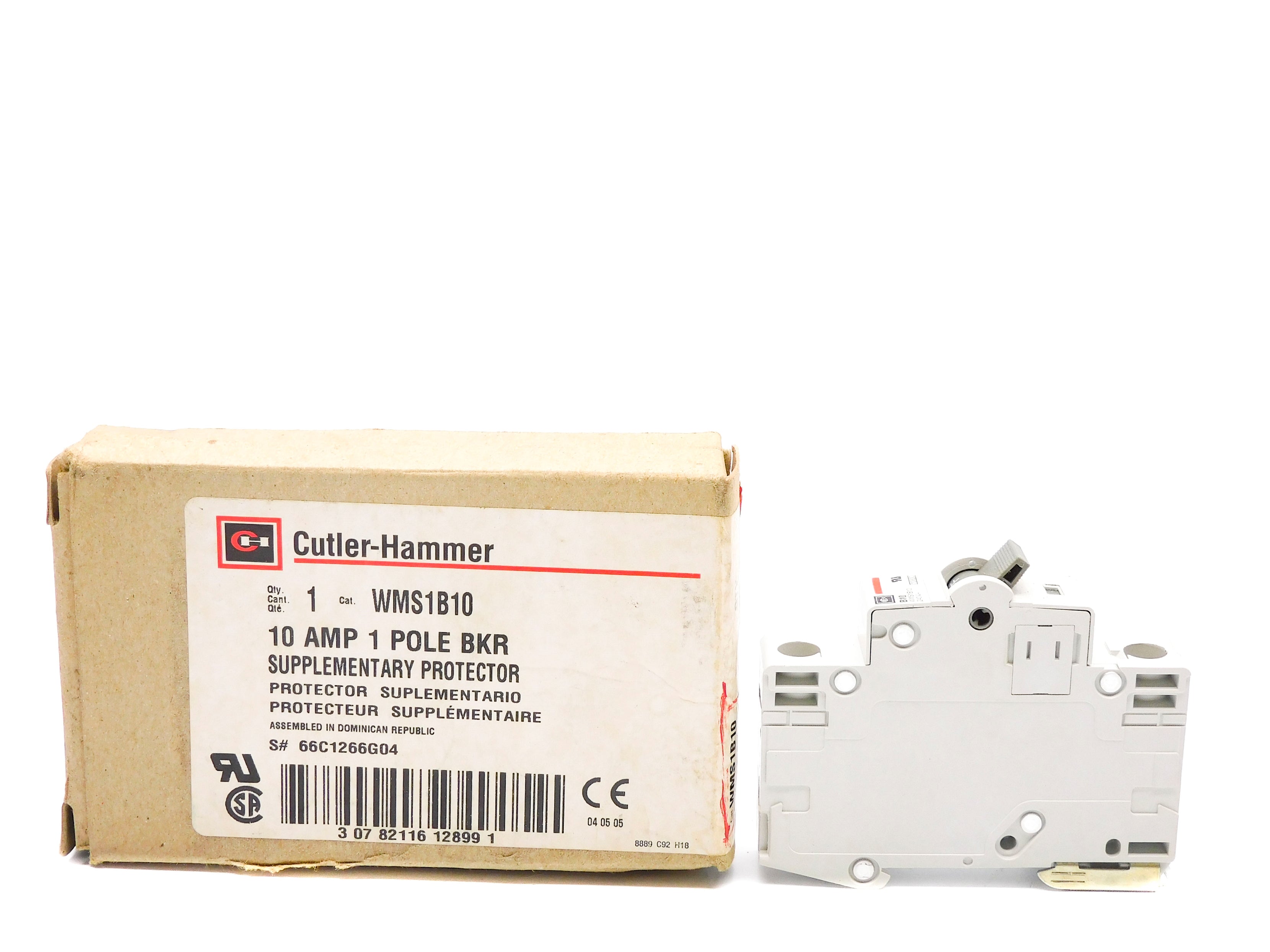 CUTLER HAMMER WMS1B10 10A 240V NSMP