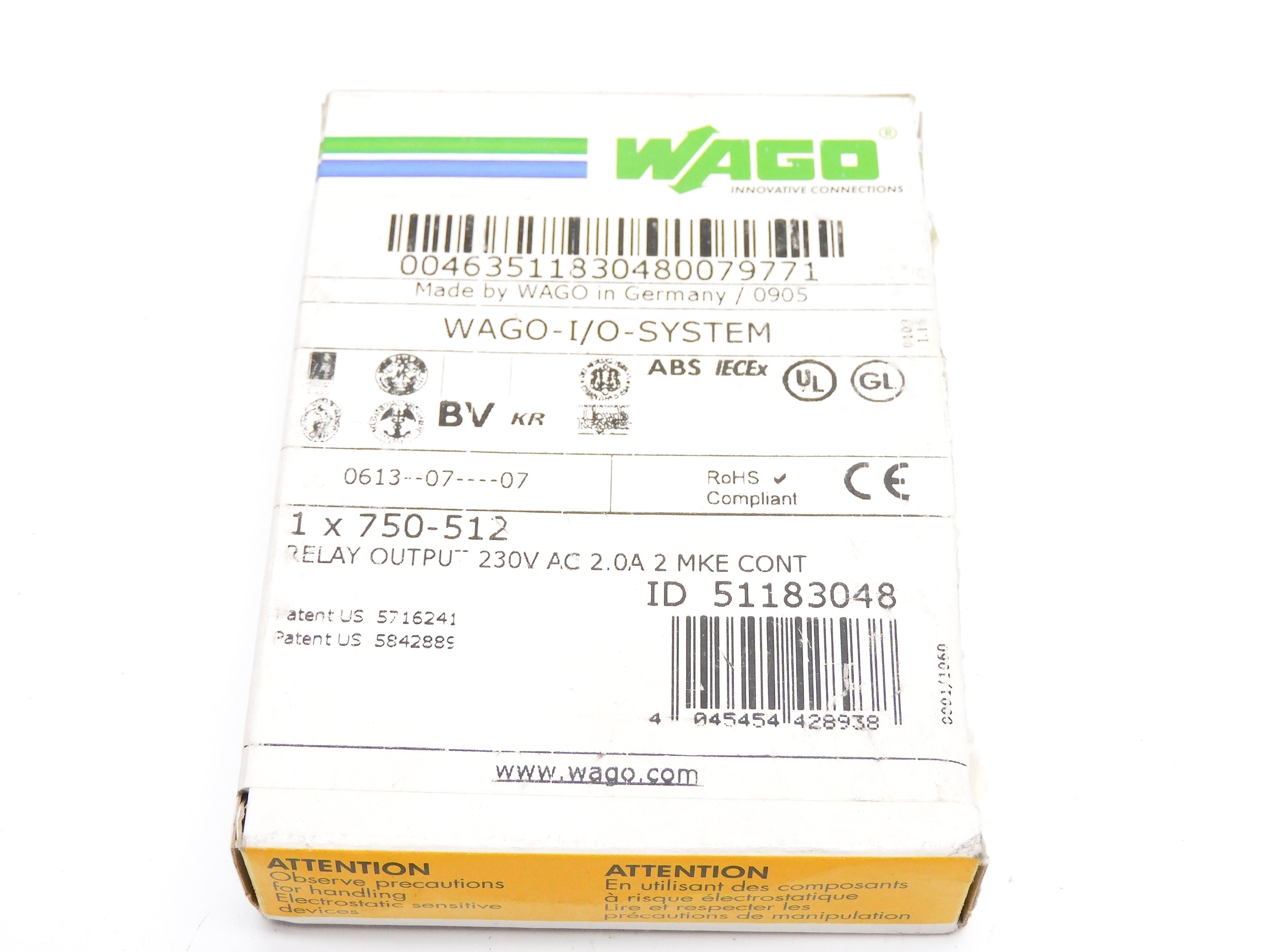 WAGO 750-512 230VAC 2.0A NSMP