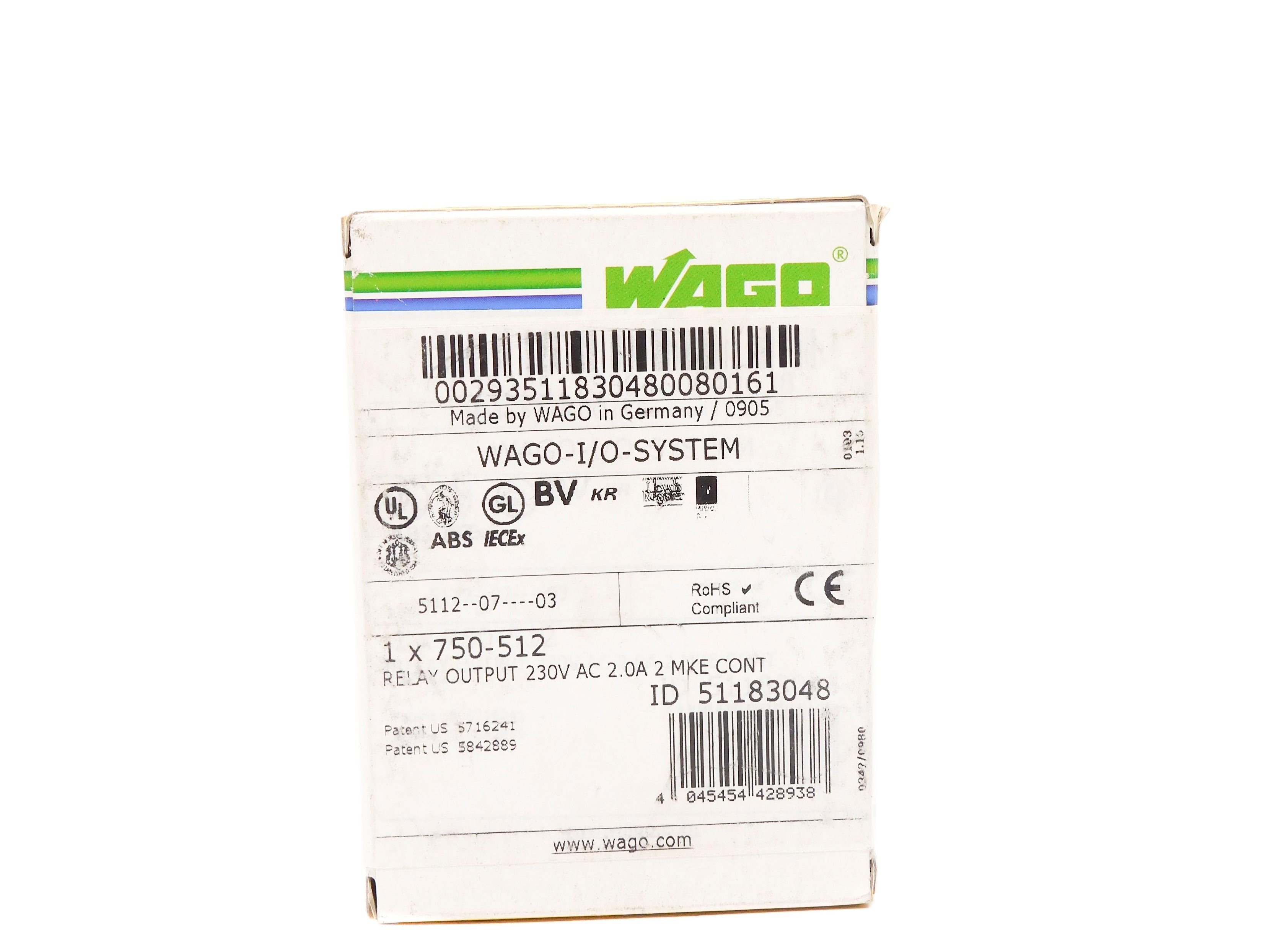 WAGO 750-512 230VAC NSFS