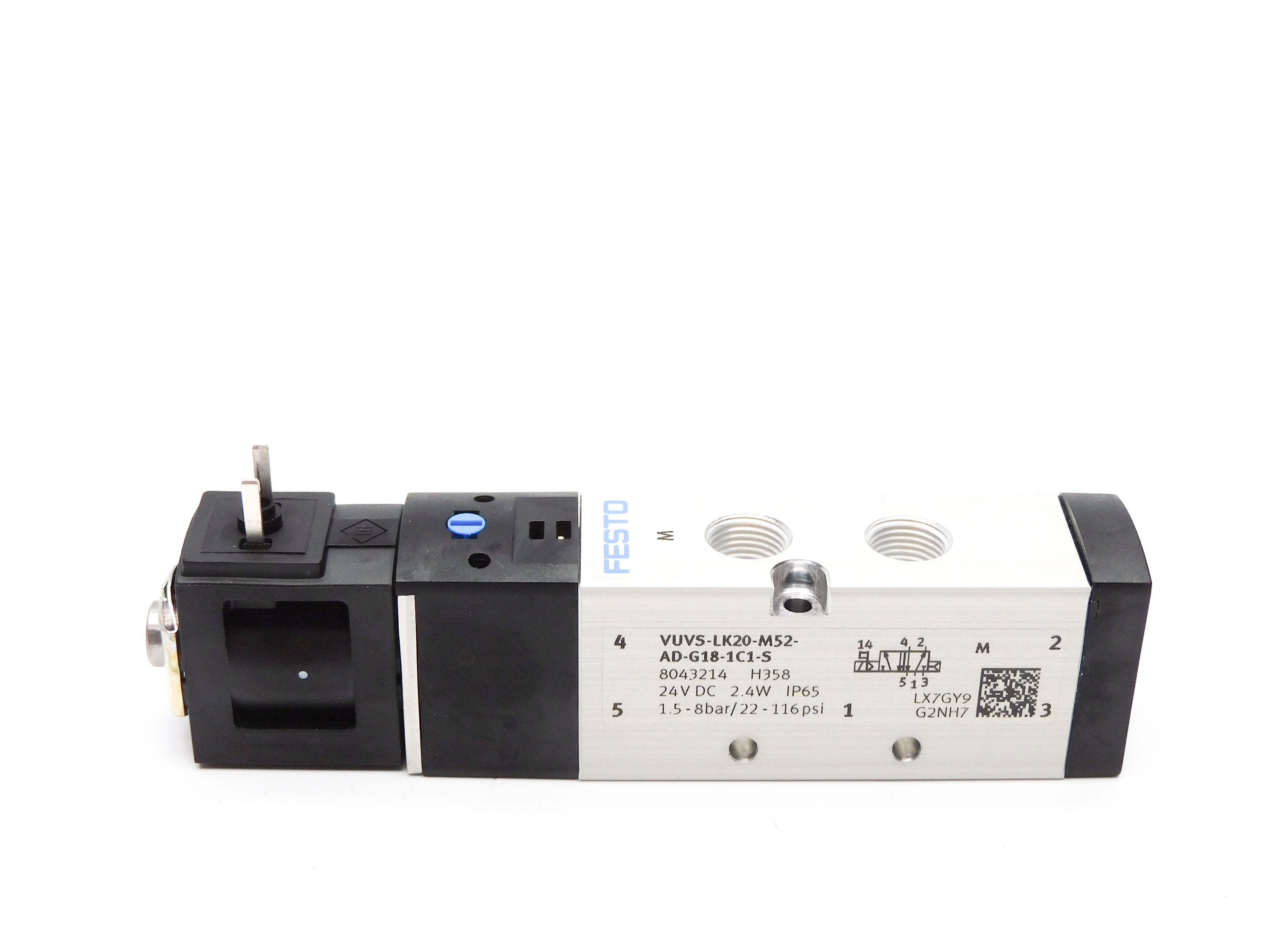 FESTO VUVS-LK20-M52-AD-G18-1C1-S 24VDC 22-116PSI NSMP