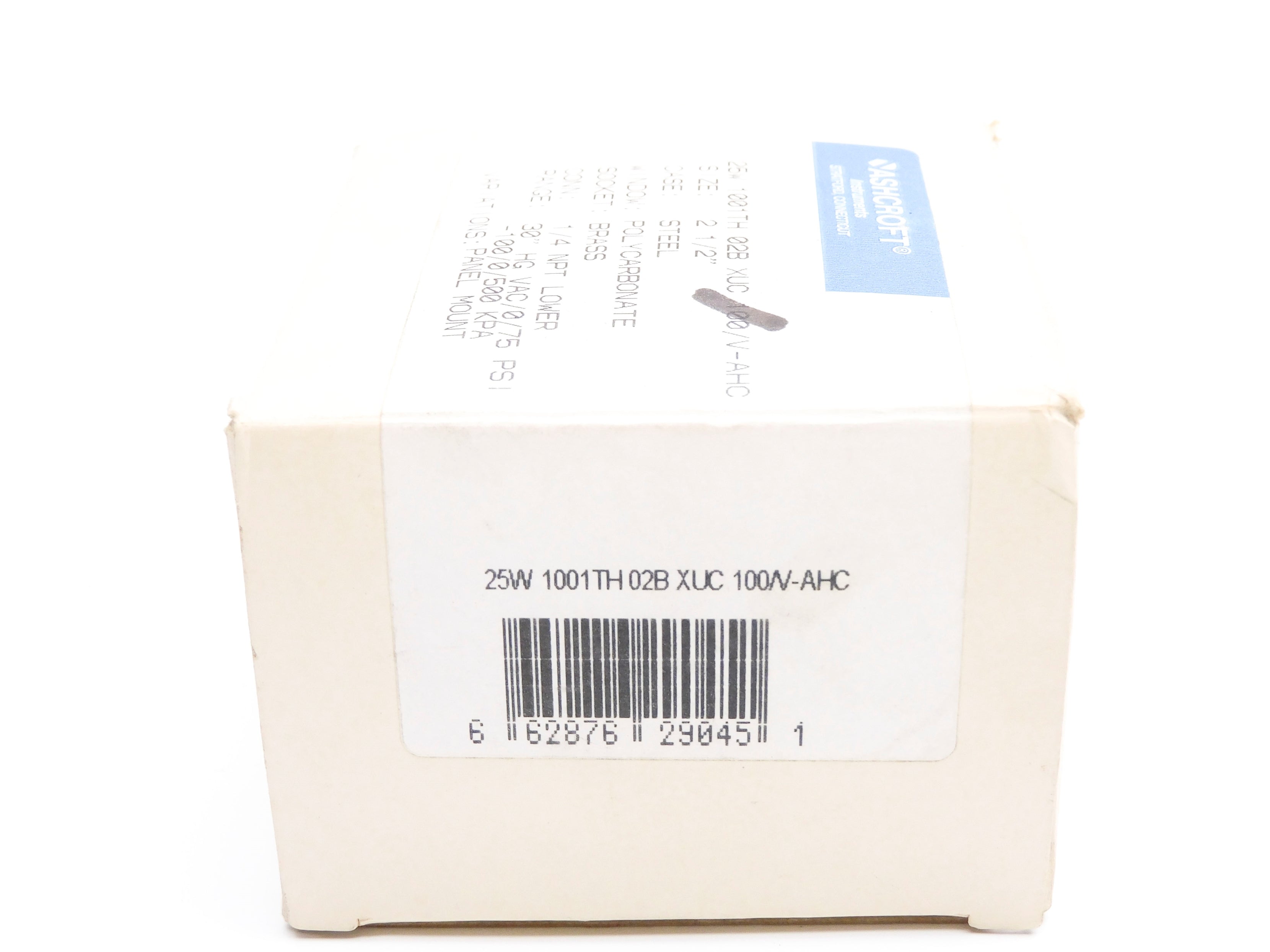 ASHCROFT 25W1001TH02BXUC100/V-AHC 30"HGVAC/75PSI NSMP