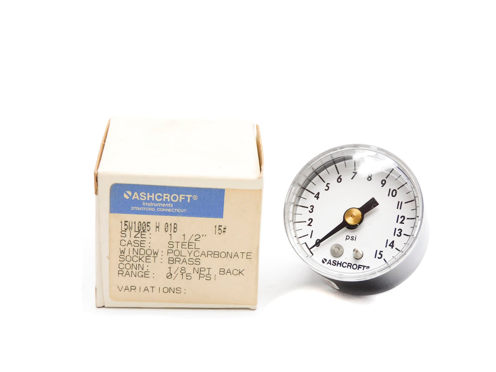 ASHCROFT 15W1005H01B15 0-15PSI NSMP