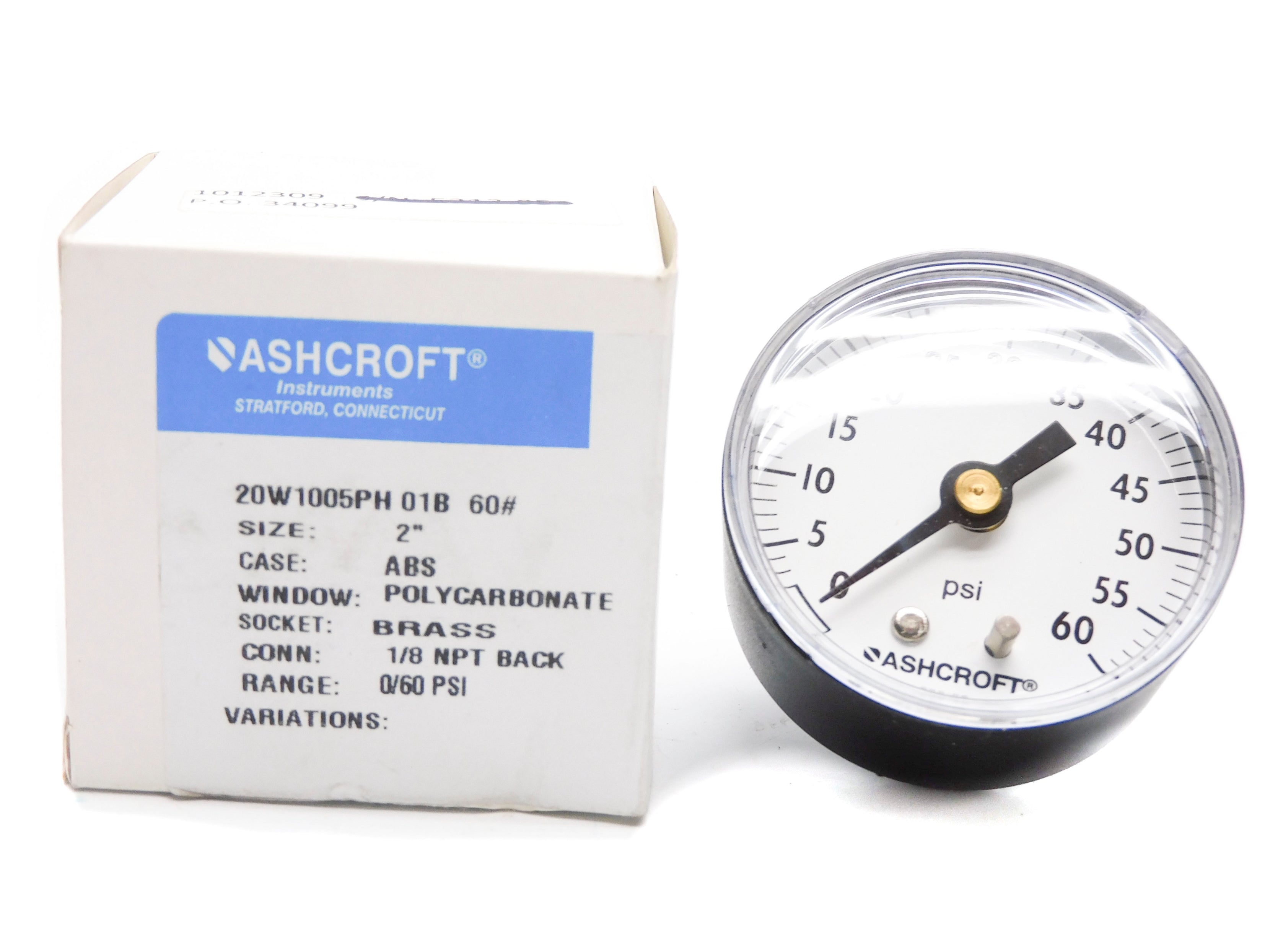 ASHCROFT 20W1005PH01B60 0-60PSI NSMP