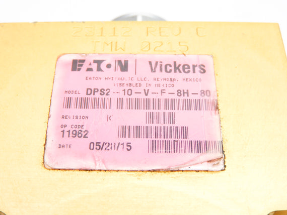EATON DPS2-10-V-F-8H-80 02-198177 (AS PICTURED) NSNP