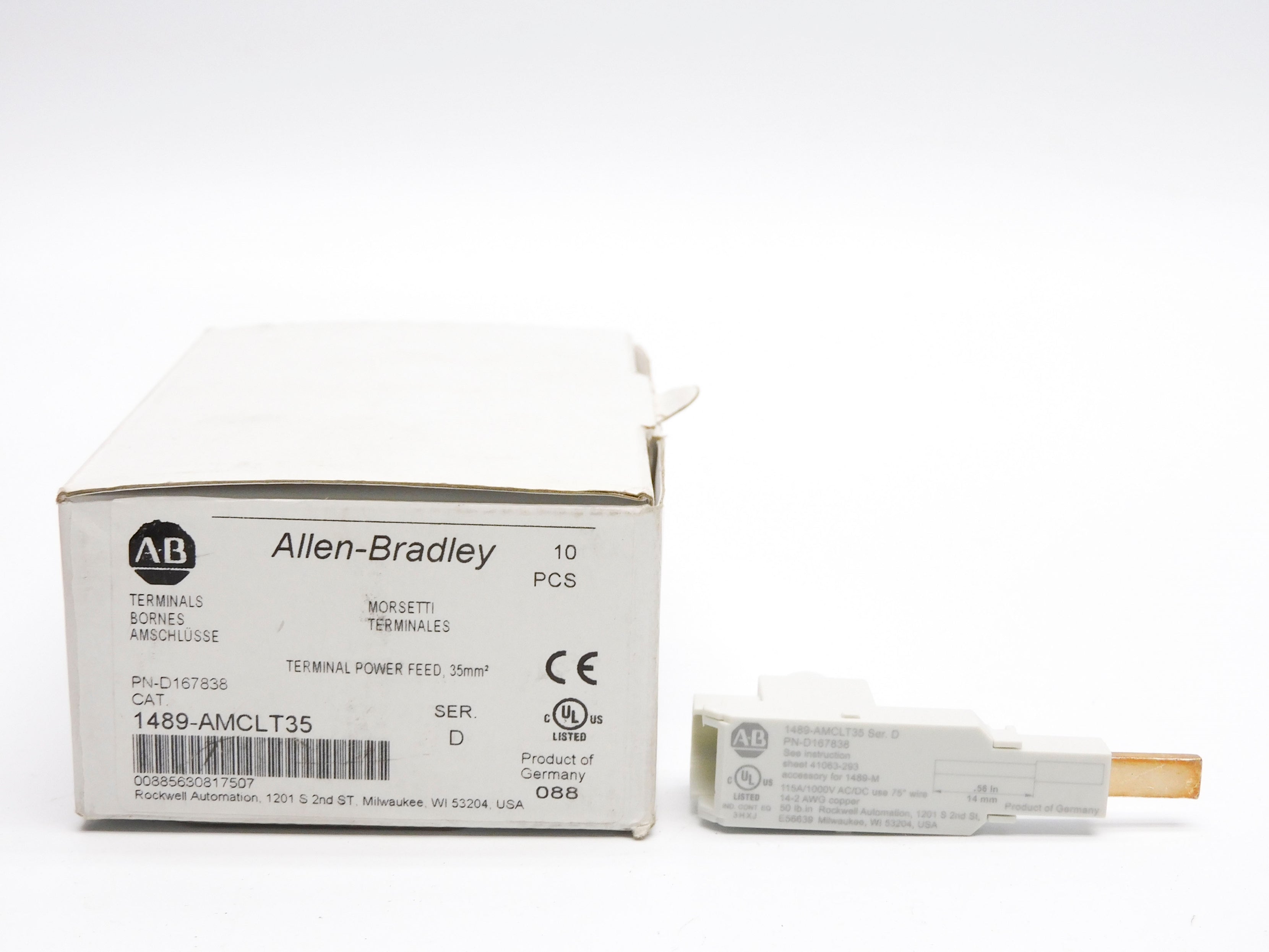 ALLEN BRADLEY 1489-AMCLT35 SER. D (PKG OF 10) (WH) NSMP