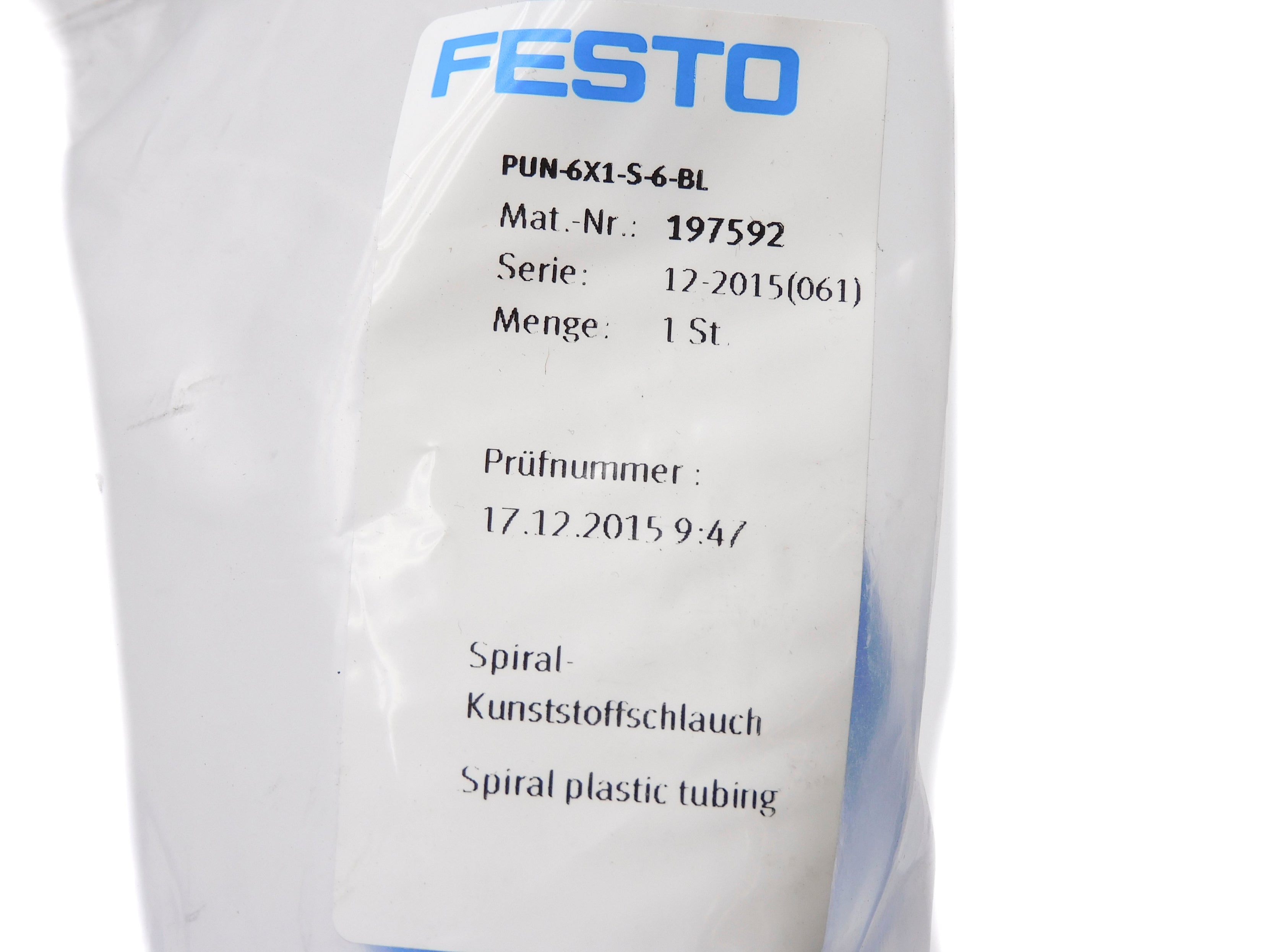 FESTO PUN-6X1-S-6-BL NSMP