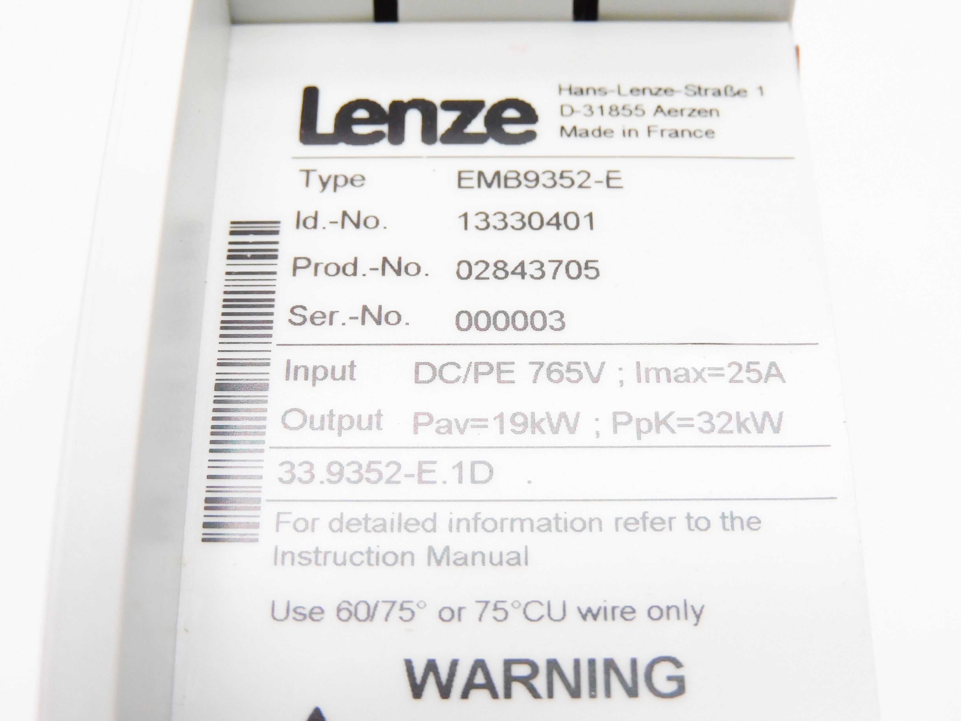 LENZE EMB9352-E NSMP