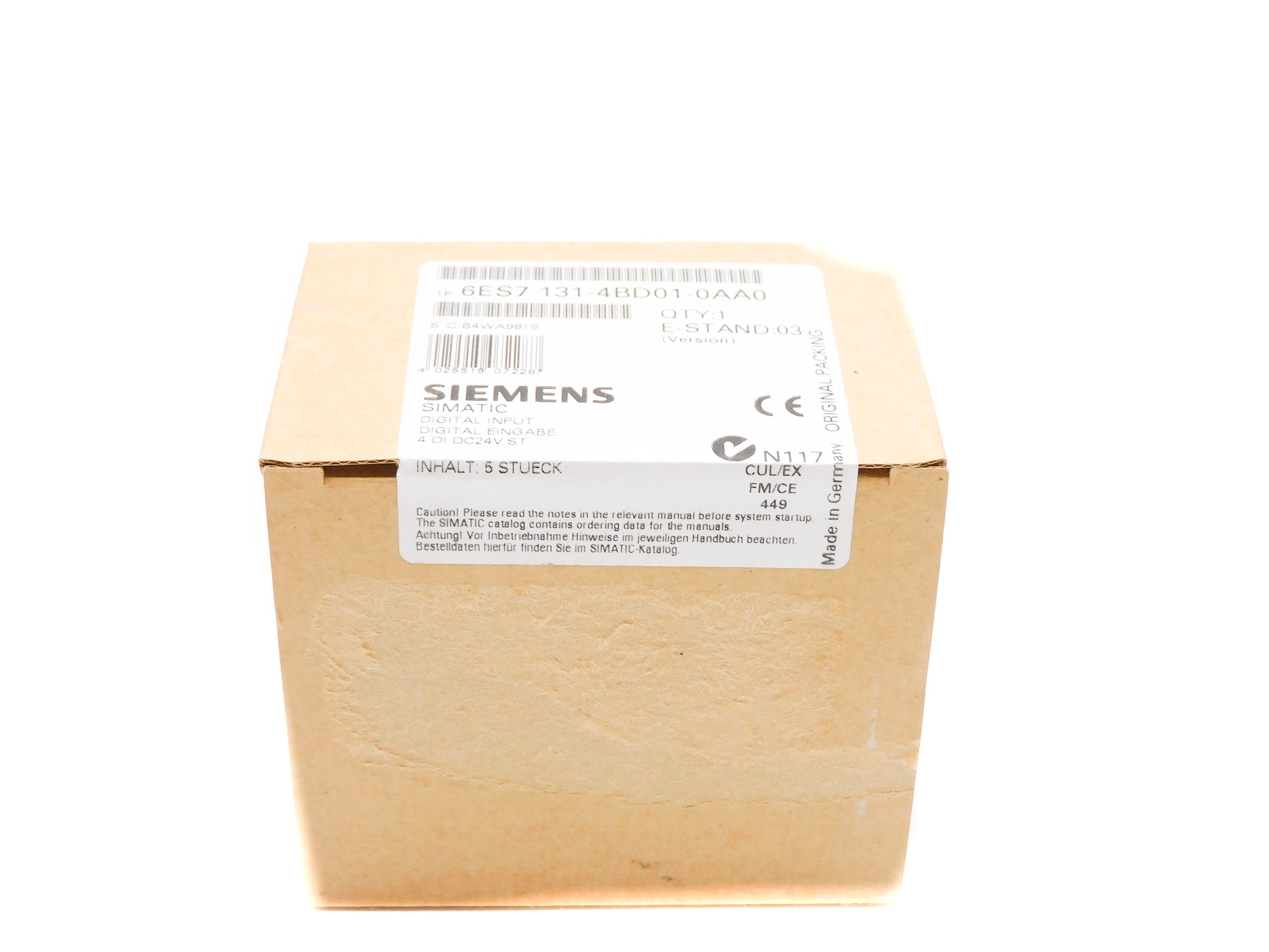 SIEMENS 6ES7131-4BD01-0AA0 (PKG OF 5) NSFS