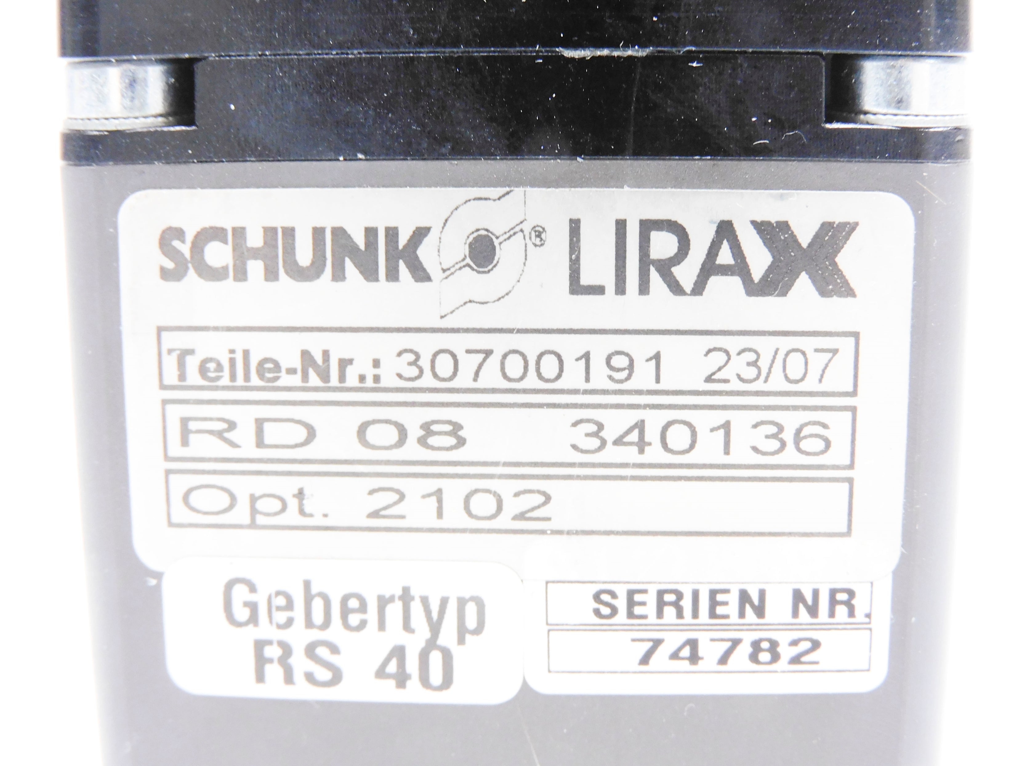 SCHUNK 3070019123/07 RD08340136 (REPAIRED) UNMP