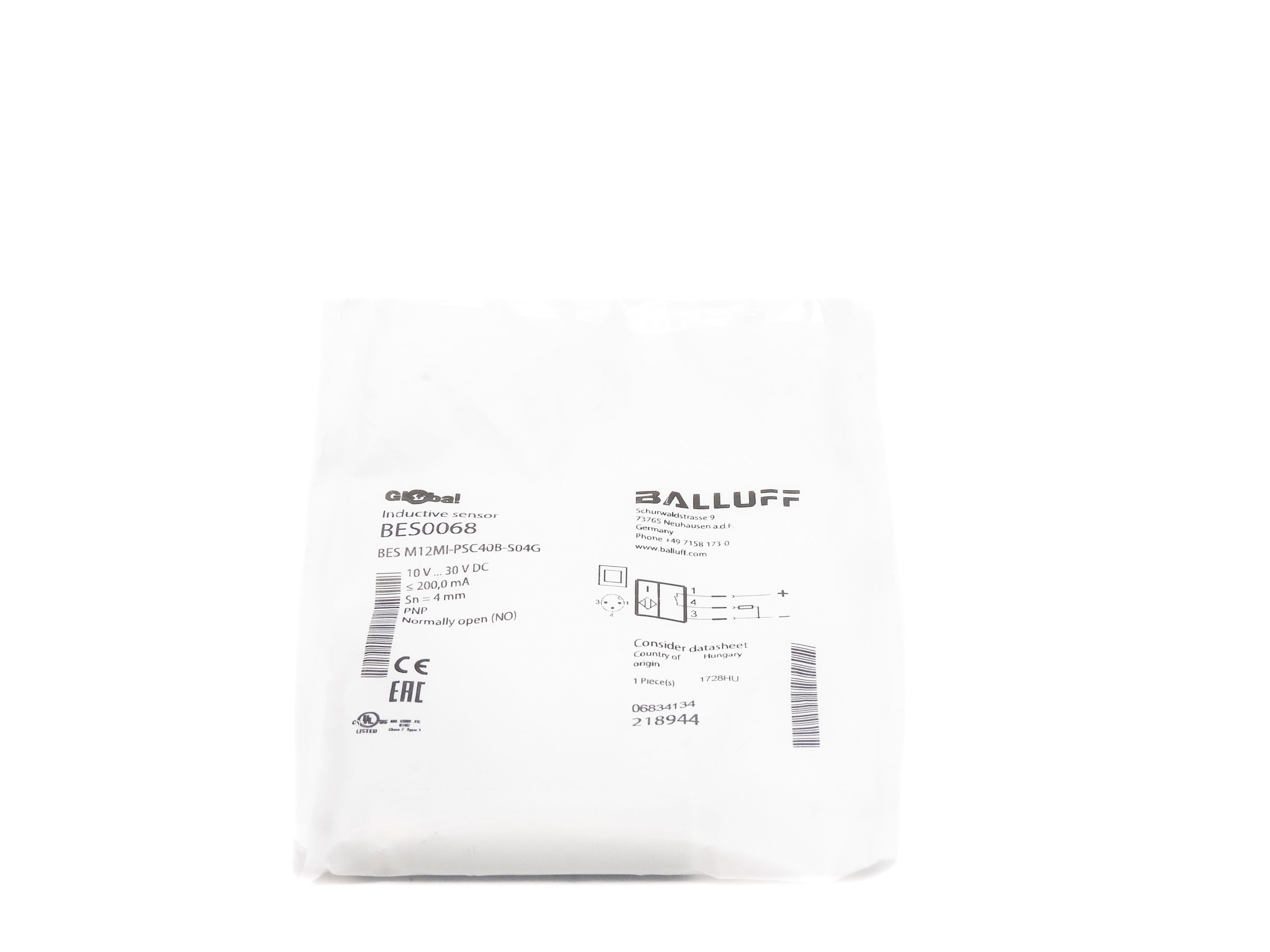 BALLUFF BESM12MI-PSC40B-S04G NSMP