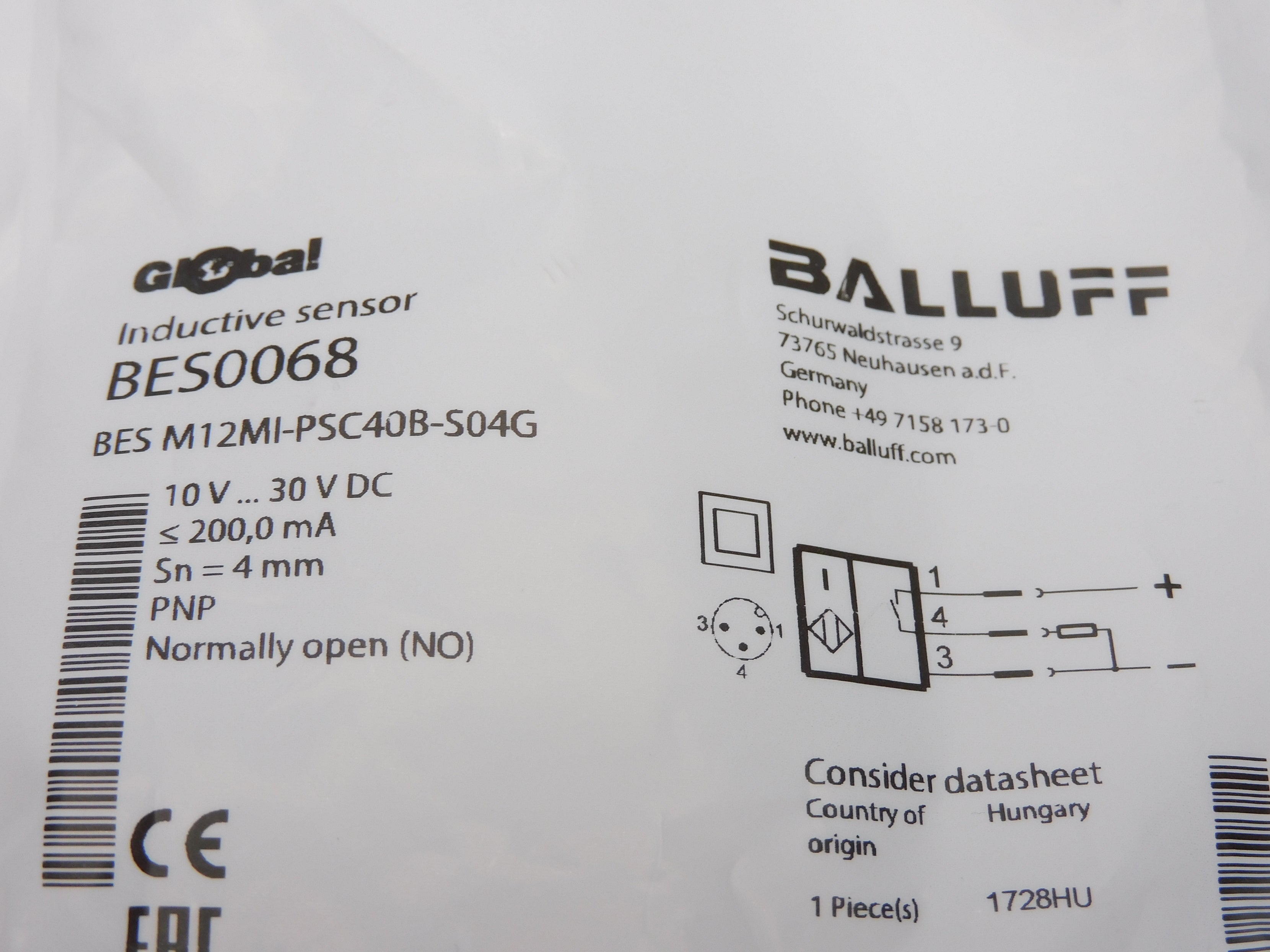 BALLUFF BESM12MI-PSC40B-S04G NSMP