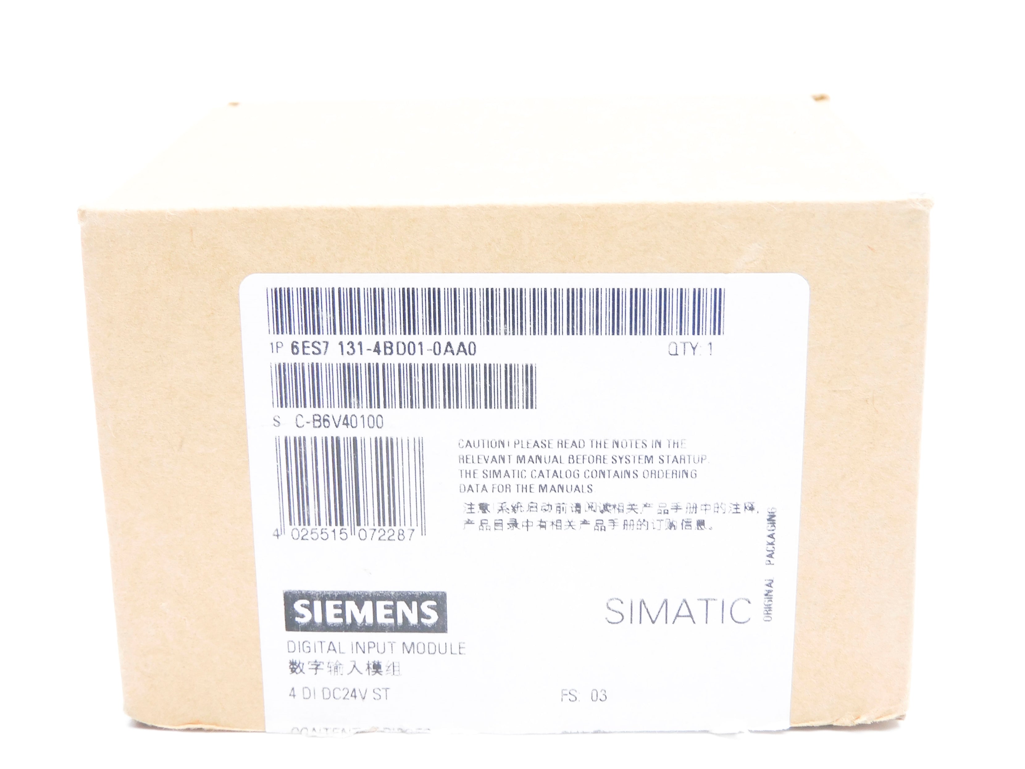 SIEMENS 6ES7131-4BD01-0AA0 (PKG OF 5) NSMP