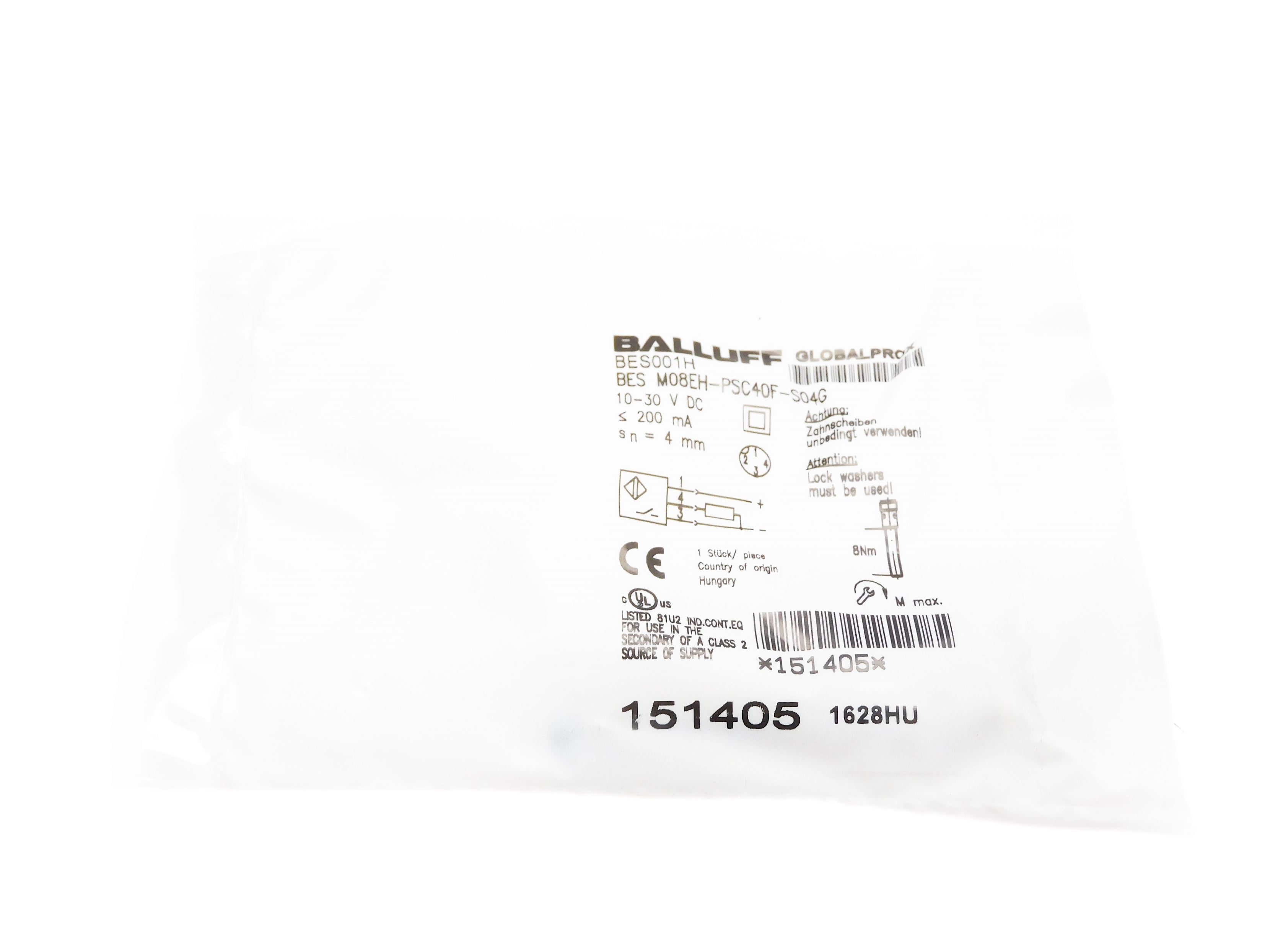BALLUFF BESM08EH-PSC40F-S04G NSMP