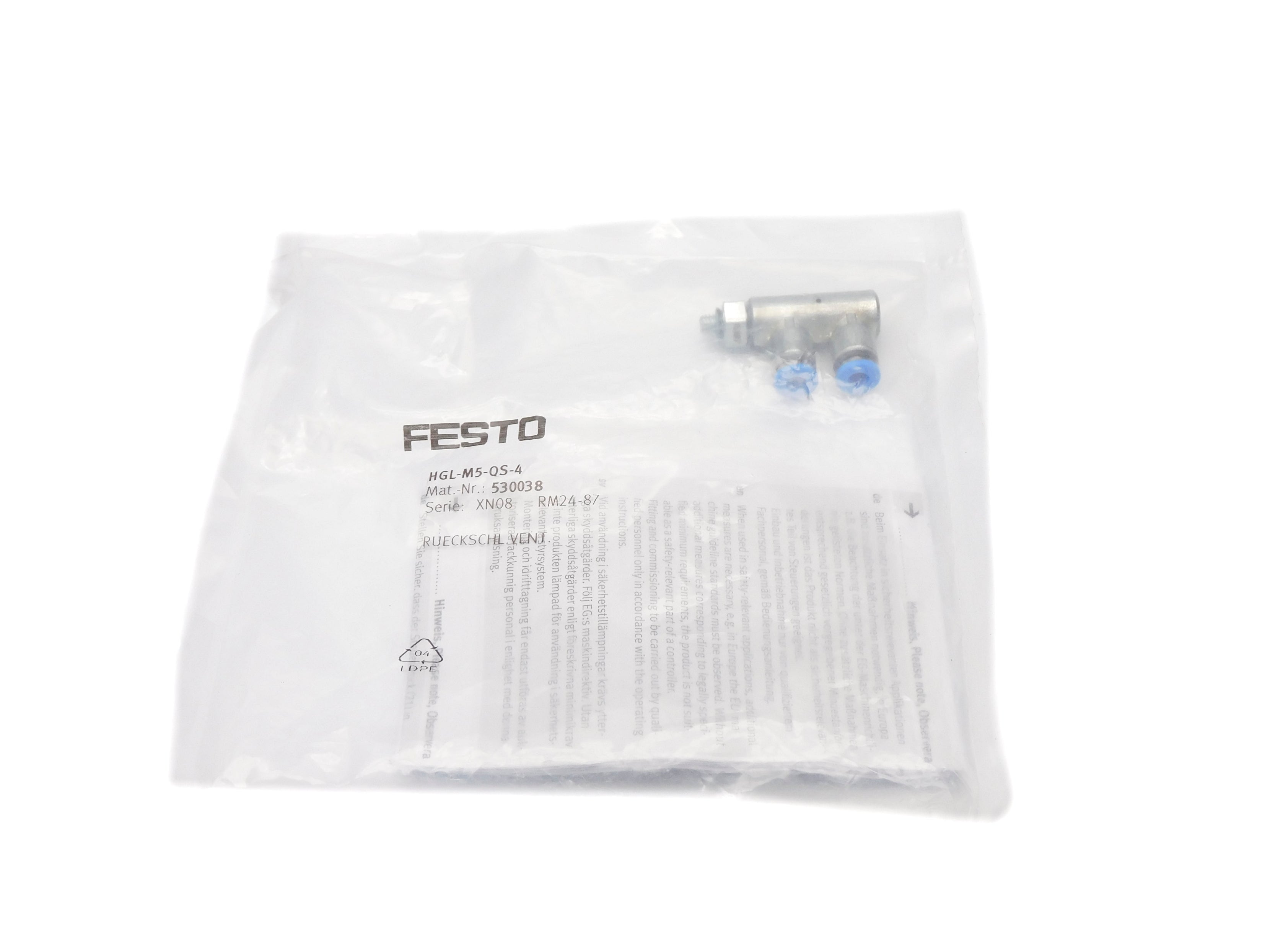 FESTO HGL-M5-QS-4  NSMP