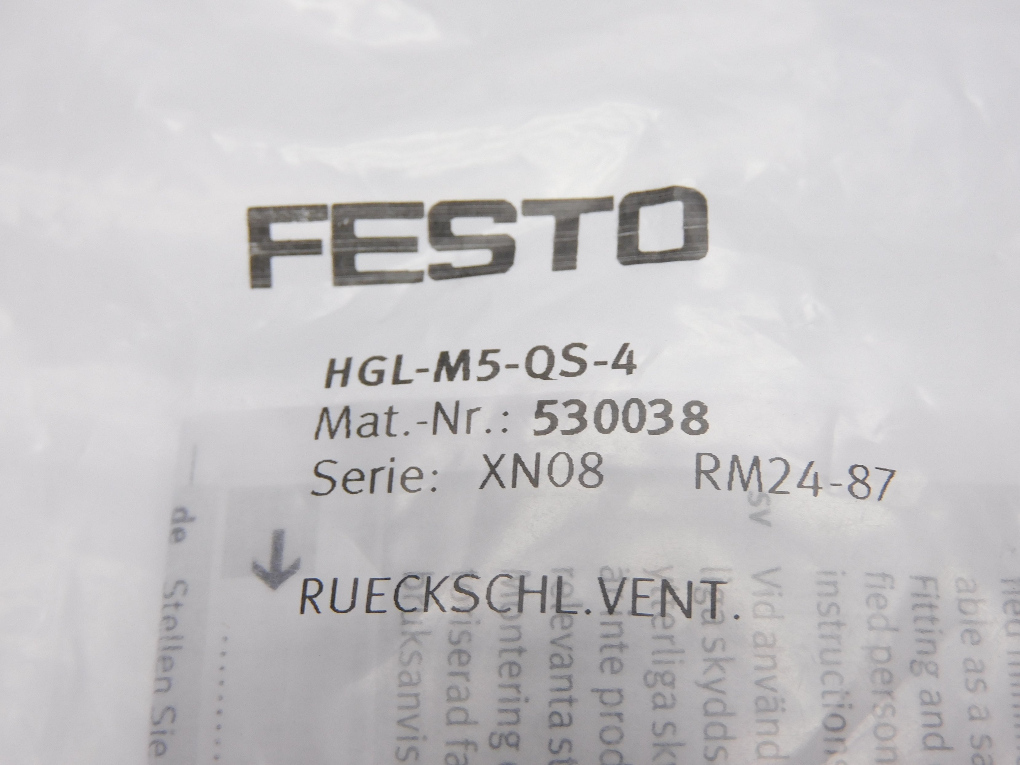 FESTO HGL-M5-QS-4  NSMP