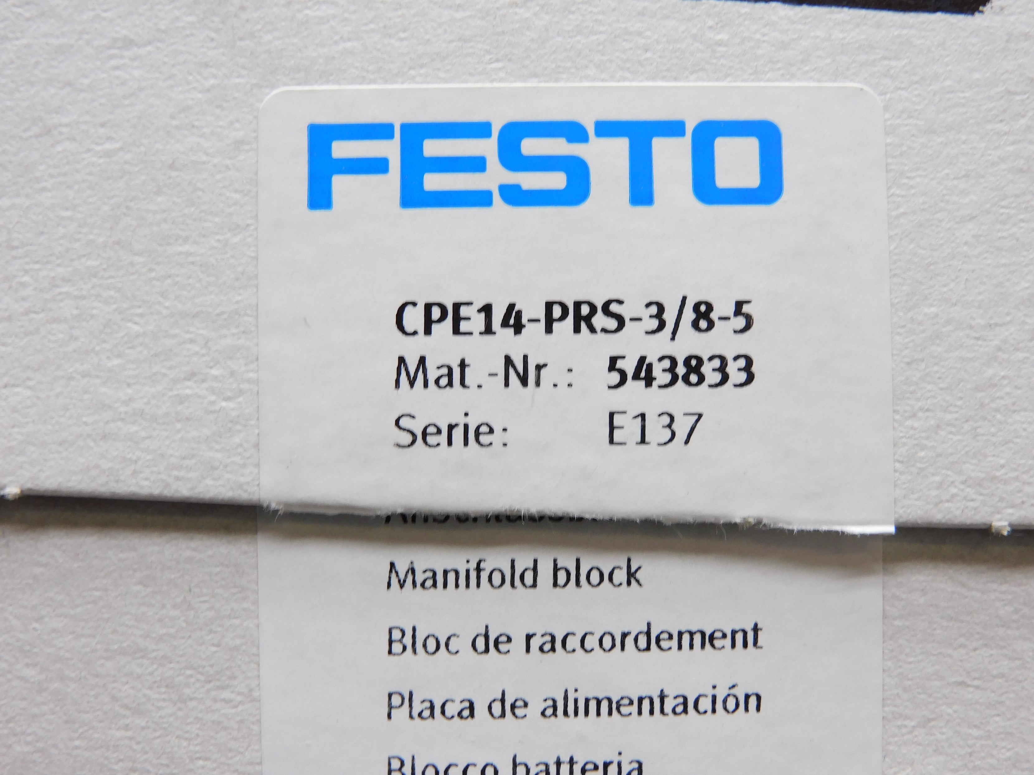 FESTO CPE14-PRS-3/8-5 NSMP