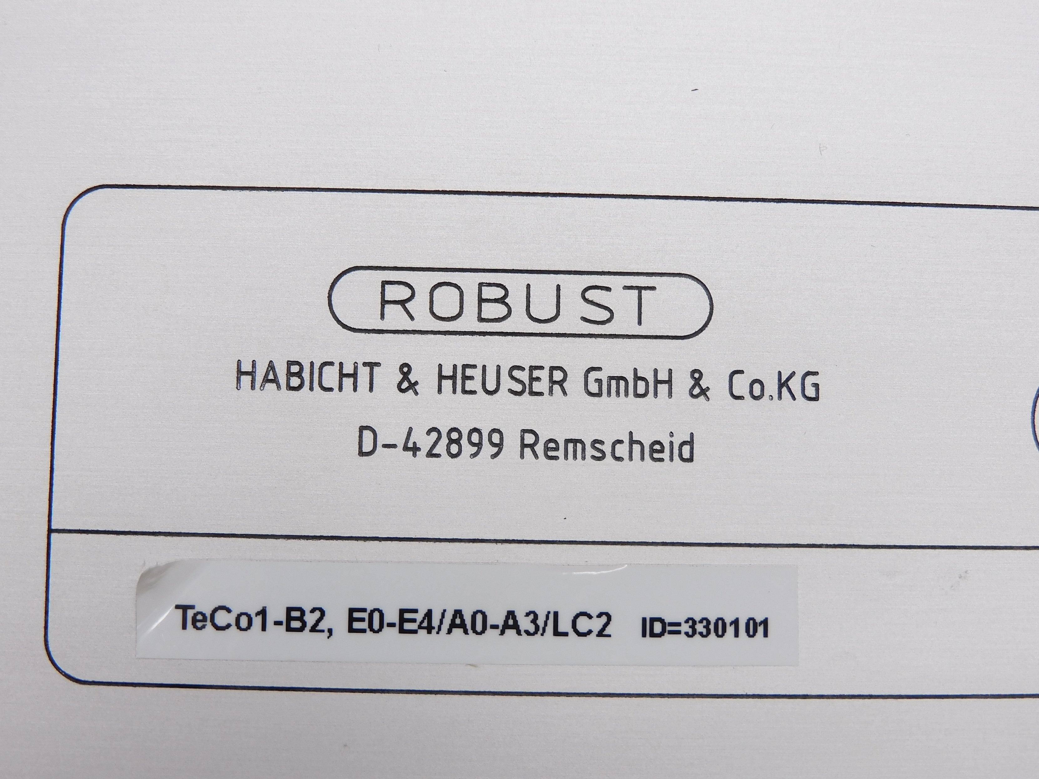HABICHT&HEUSER D-42899 TeCo1-B2,E0-E4/A0-A3/LC2 NSNP