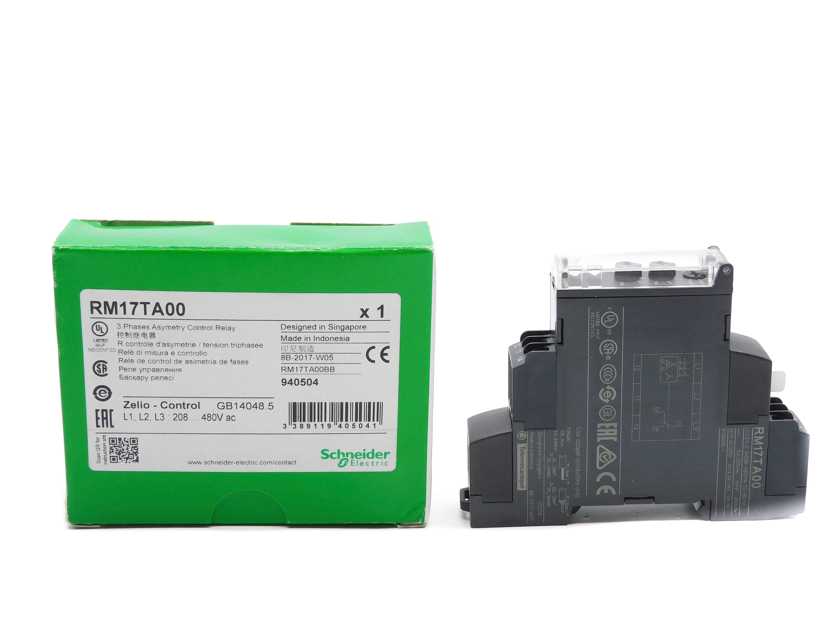 SCHNEIDER RM17TA00 208-480VAC NSMP