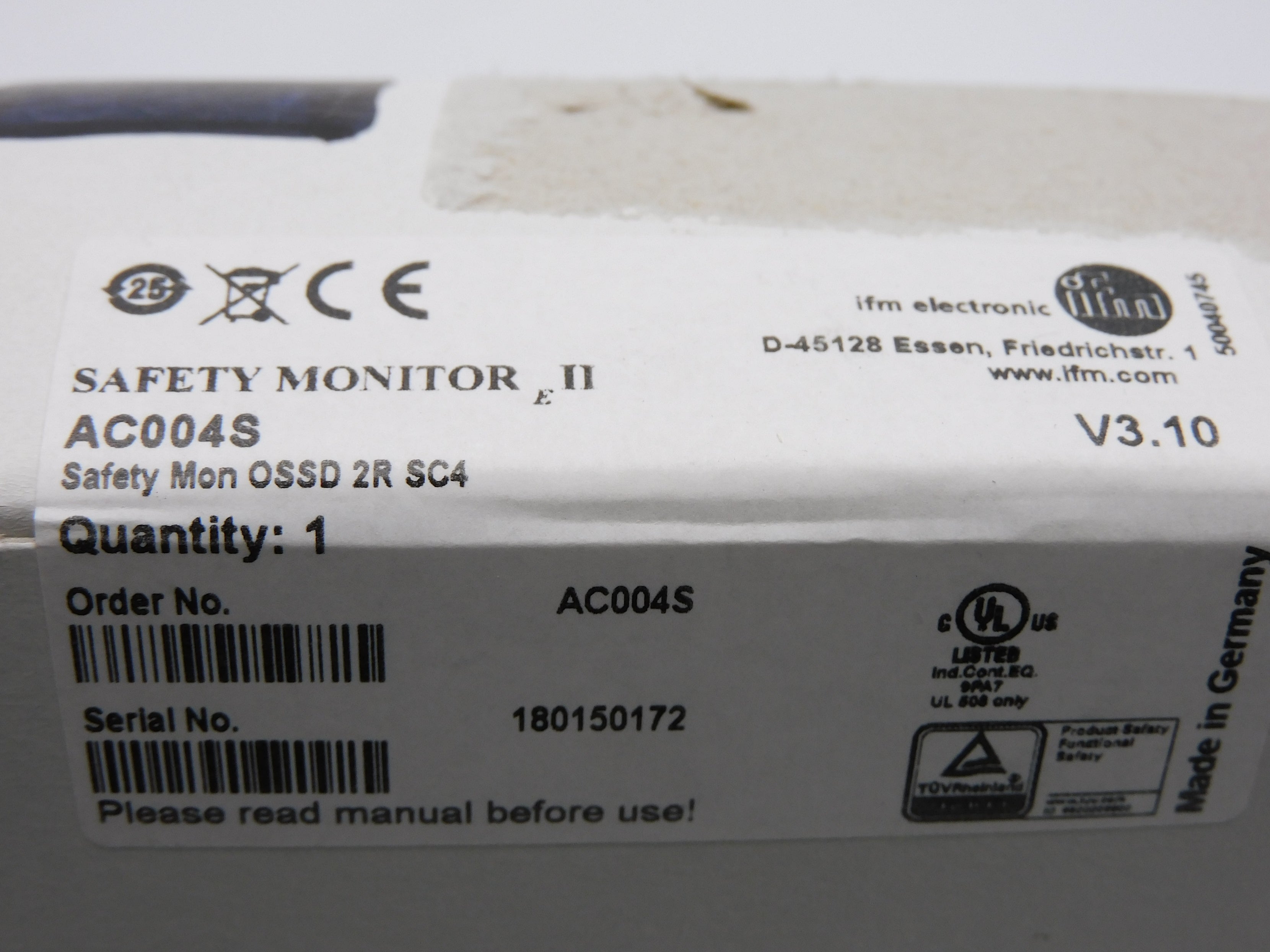 IFM EFECTOR AC004S NSFS