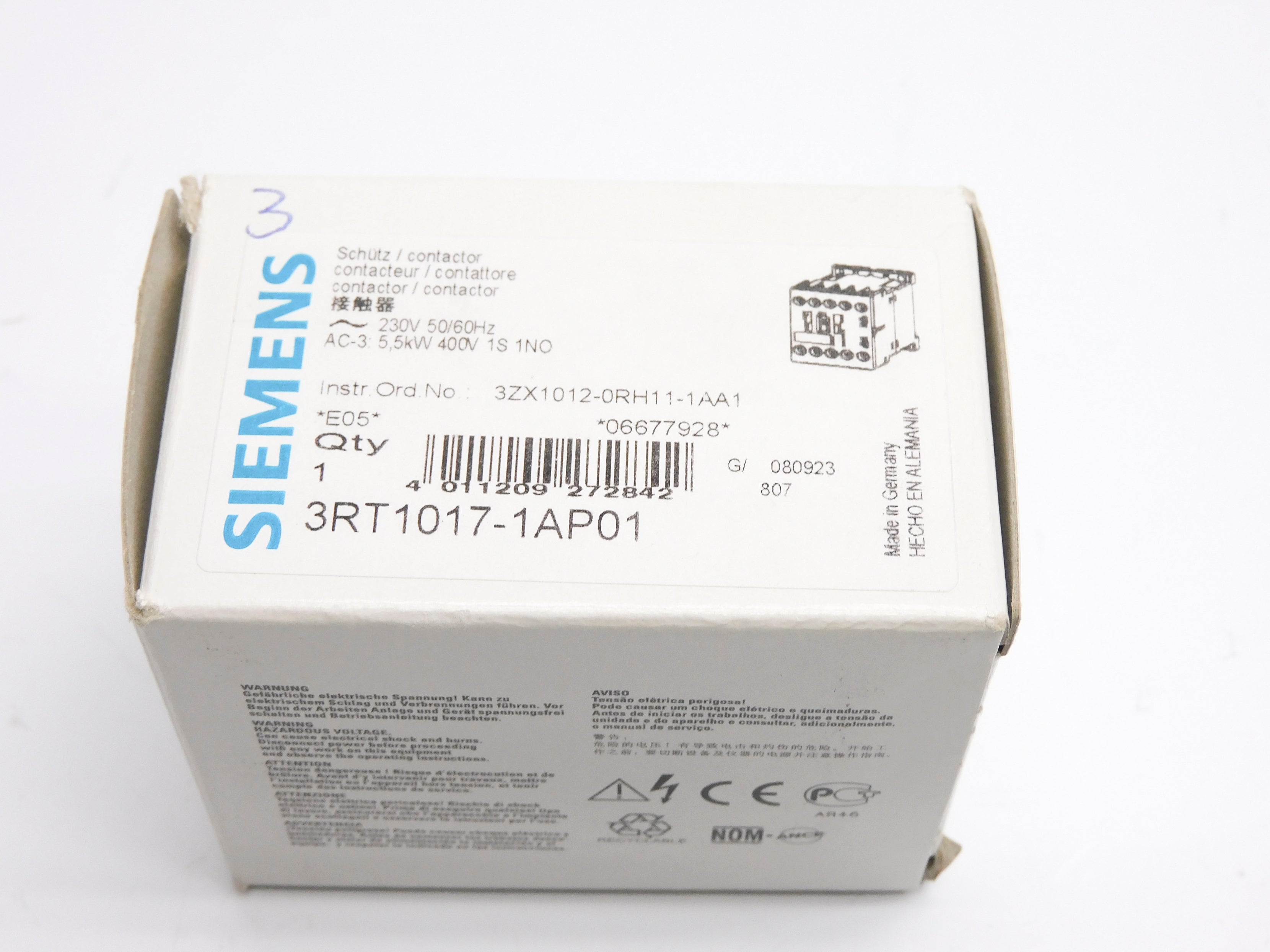 SIEMENS 3RT1017-1AP01 230V NSMP