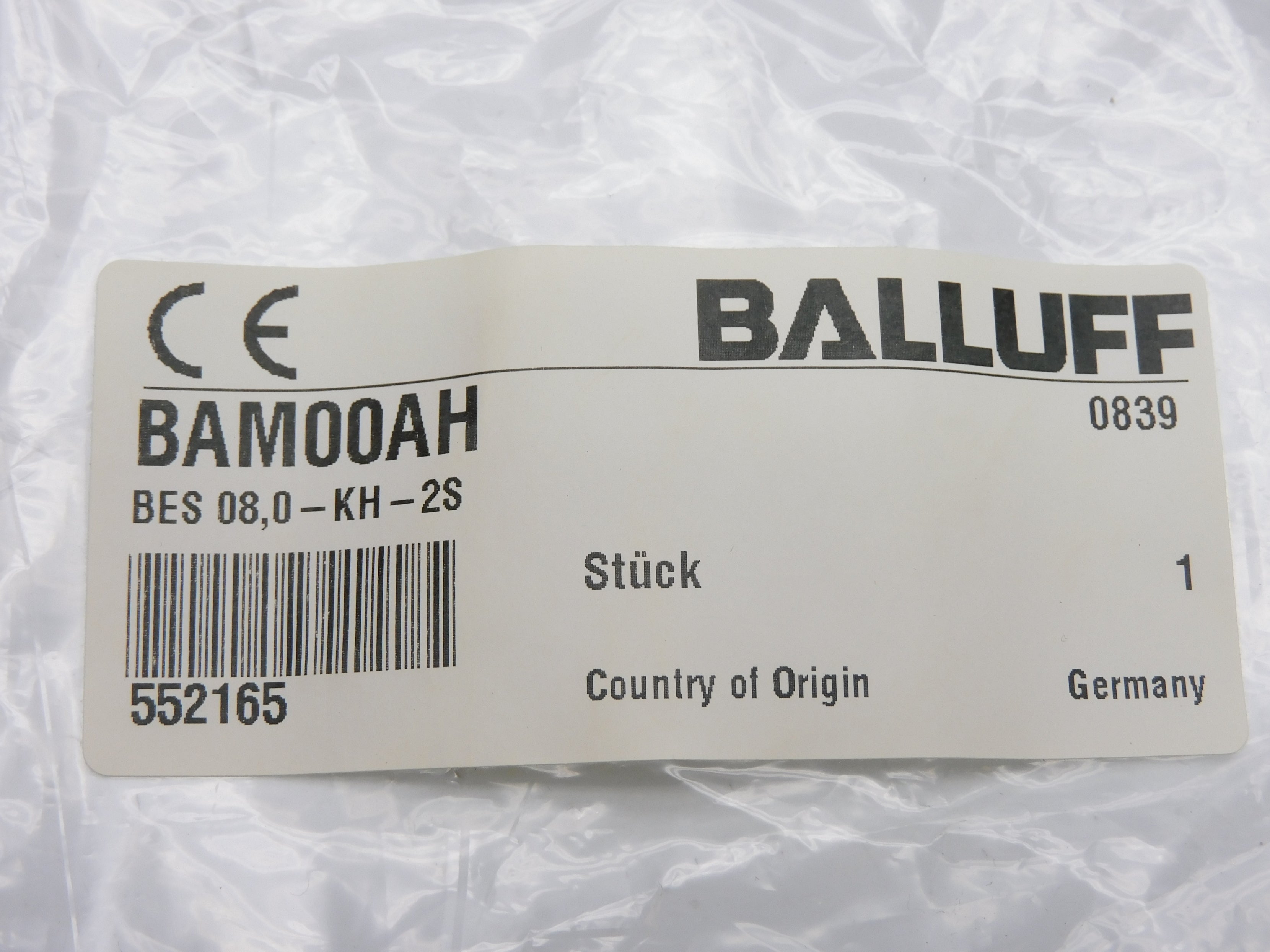 BALLUFF BES08,0-KH-2S NSMP