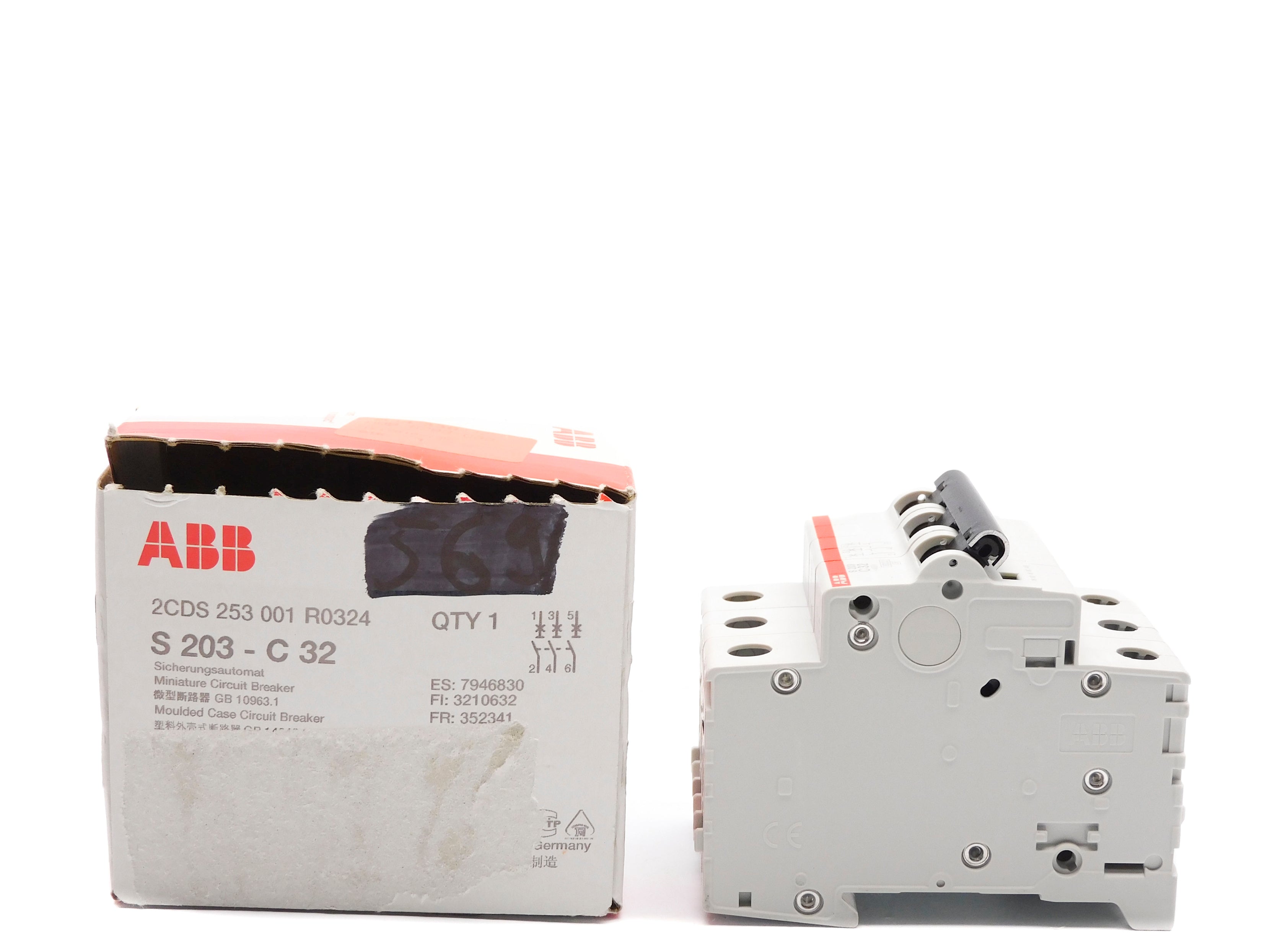 ABB S203-C32 2CDS253001R0324 32A 400V NSMP
