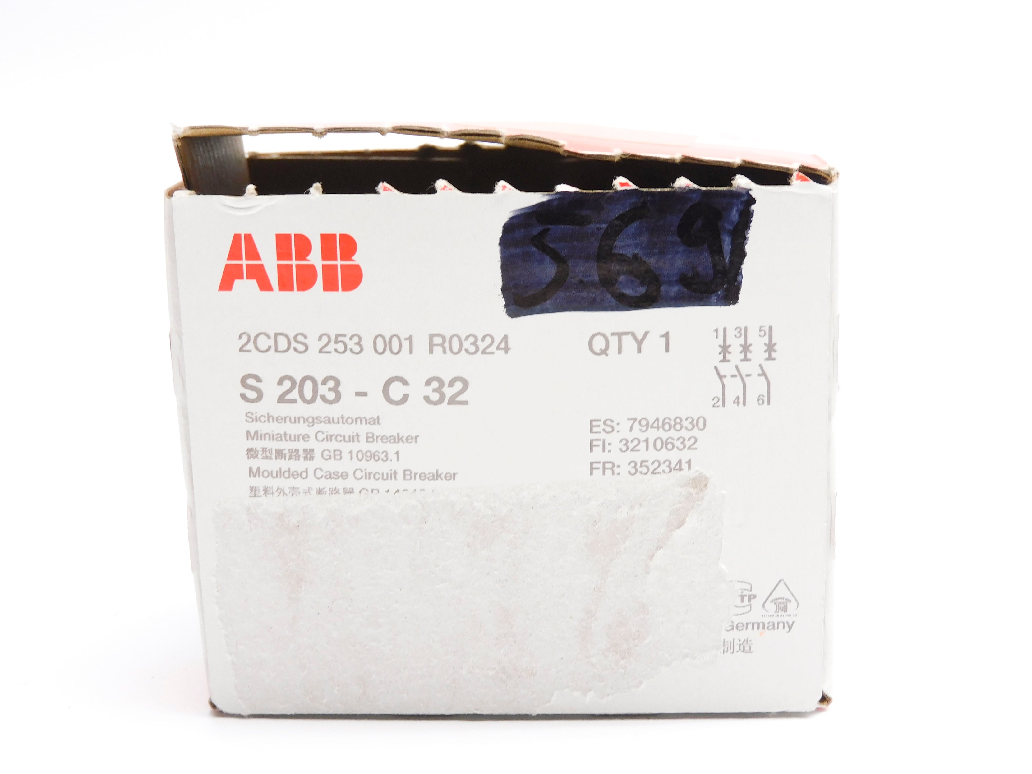ABB S203-C32 2CDS253001R0324 32A 400V NSMP