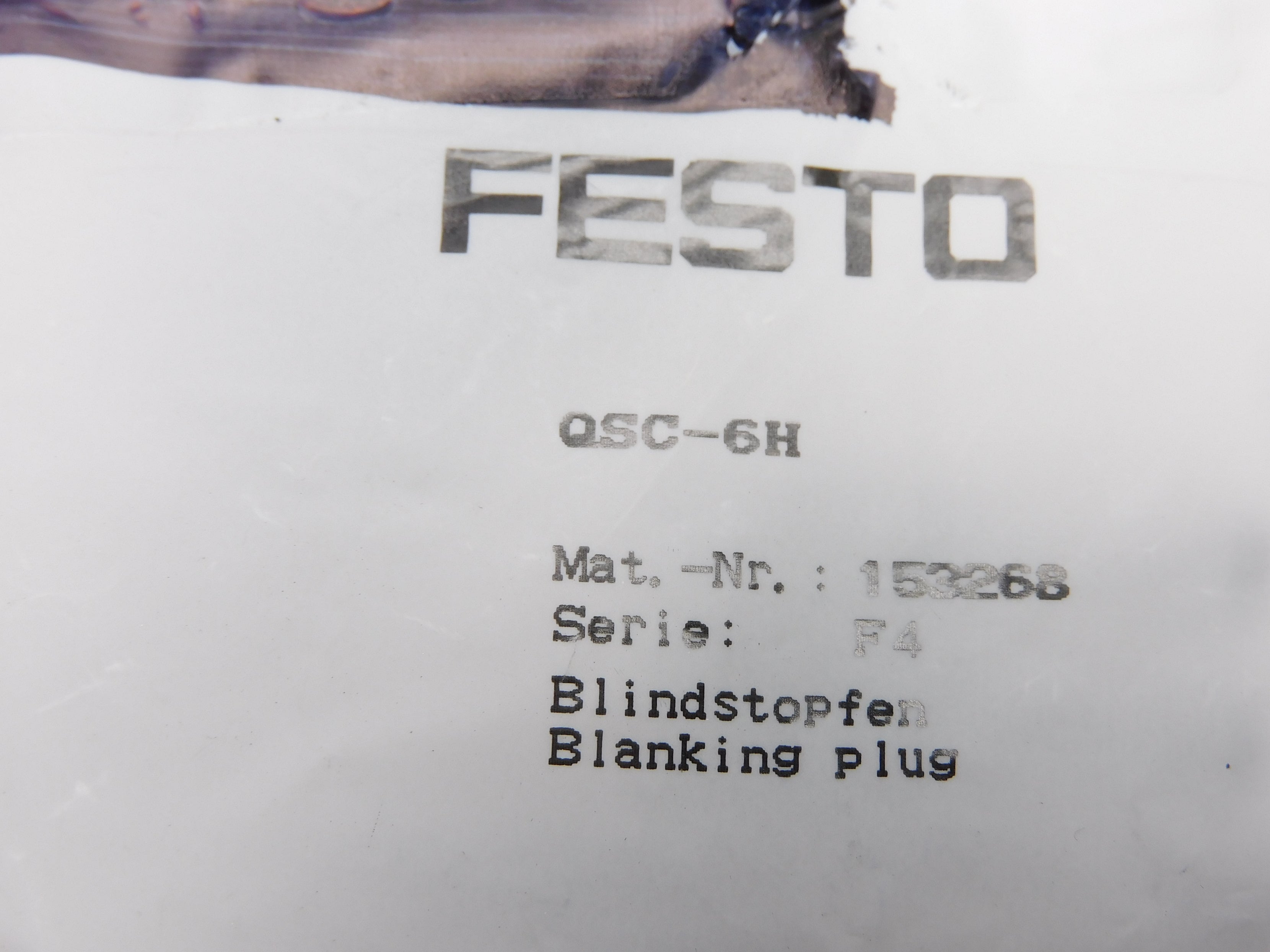 FESTO QSC-6H (PKG OF 10) NSMP